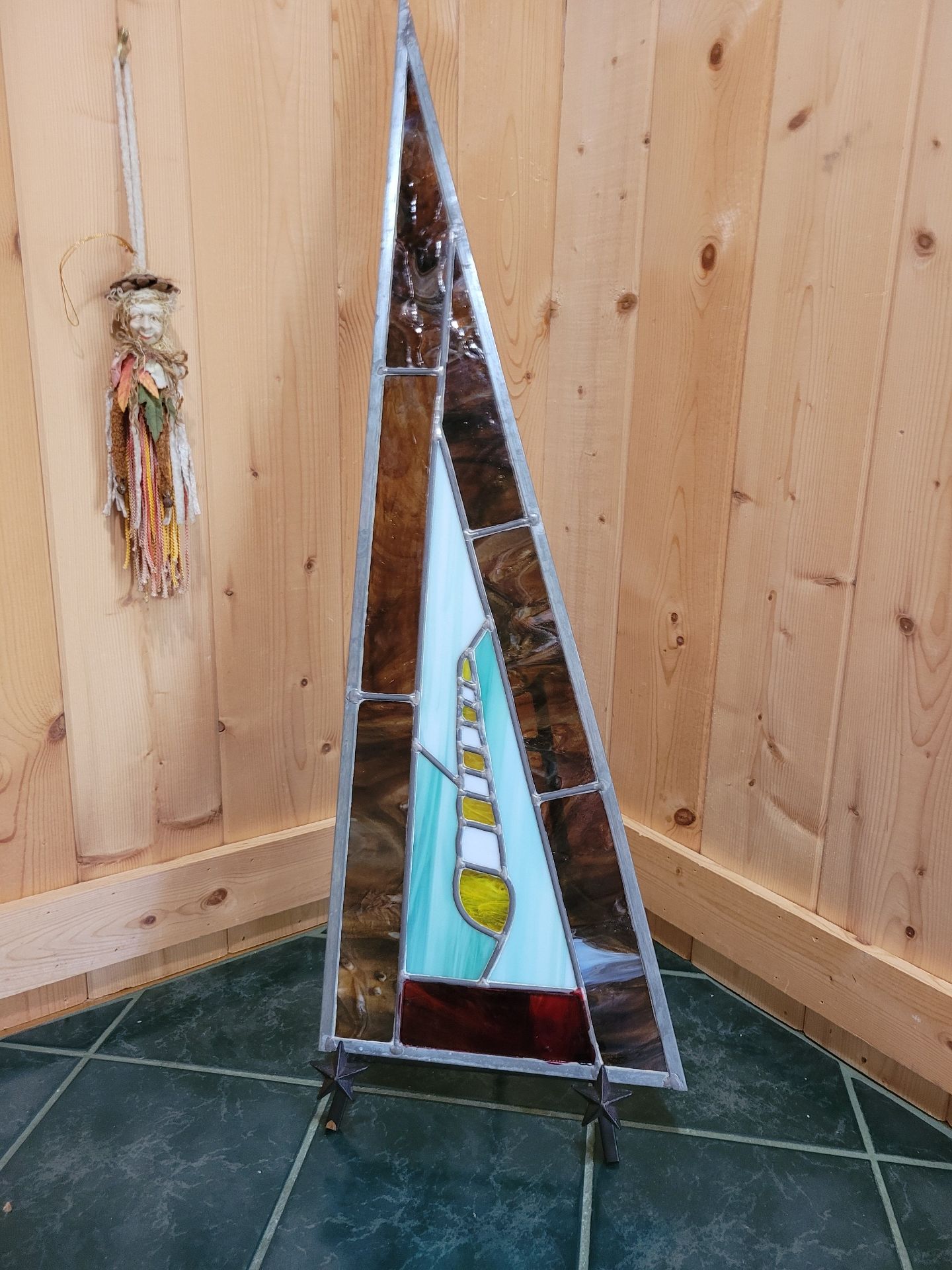 PNW Stained Glass #4 This Is Two Pieces Of Glass. - image 8 of 12