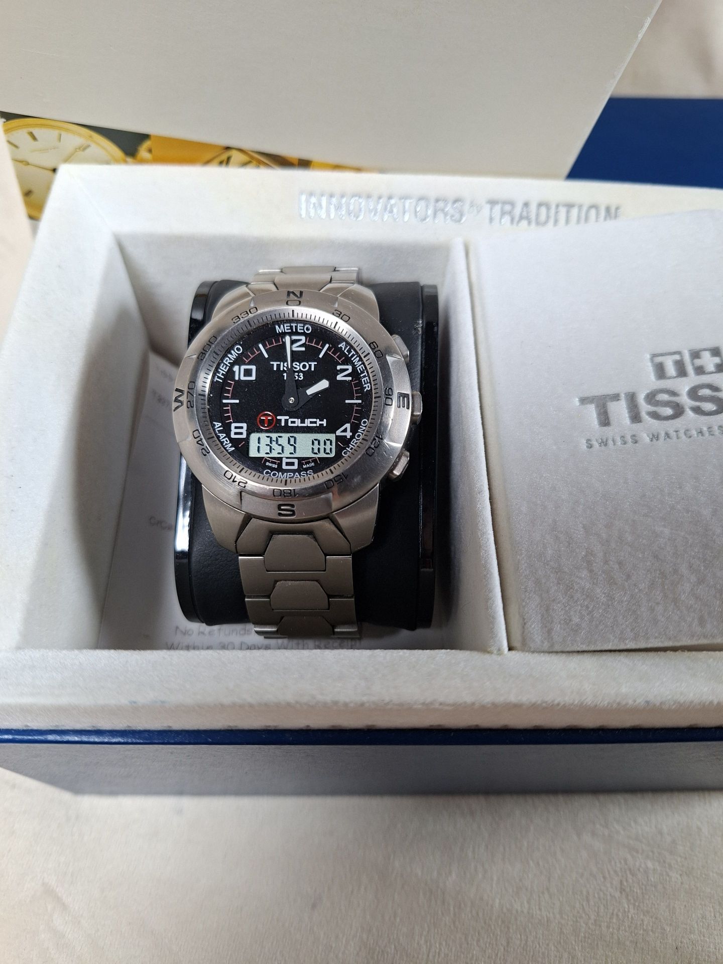 Tissot T-Touch Stainless Steel Wristwatch with Box and Manuals, NOT ORIGINAL PACKAGING - image 2 of 10