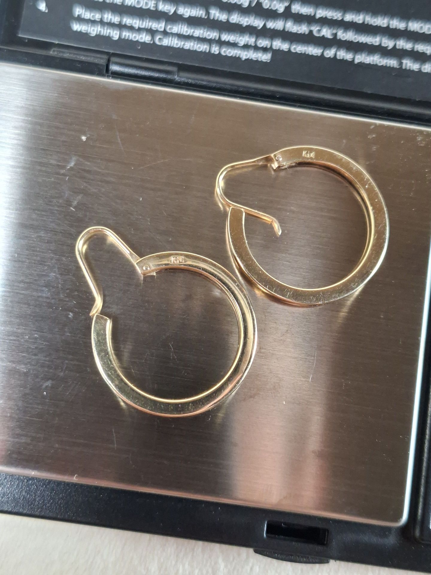 14K GOLD EARRINGS, 2.63 GRAMS, STAMPED K14 - image 3 of 4