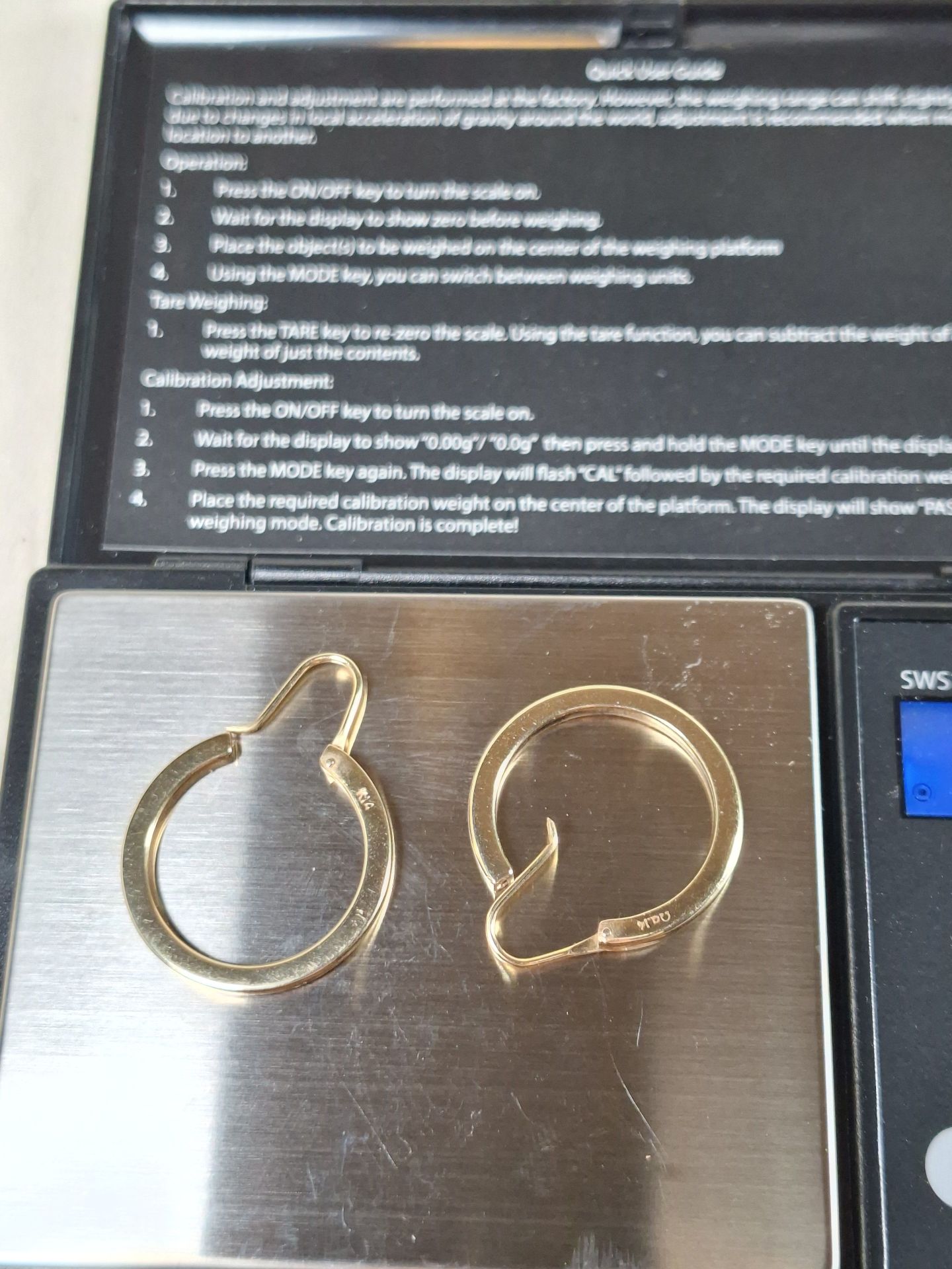14K GOLD EARRINGS, 2.63 GRAMS, STAMPED K14 - image 2 of 4