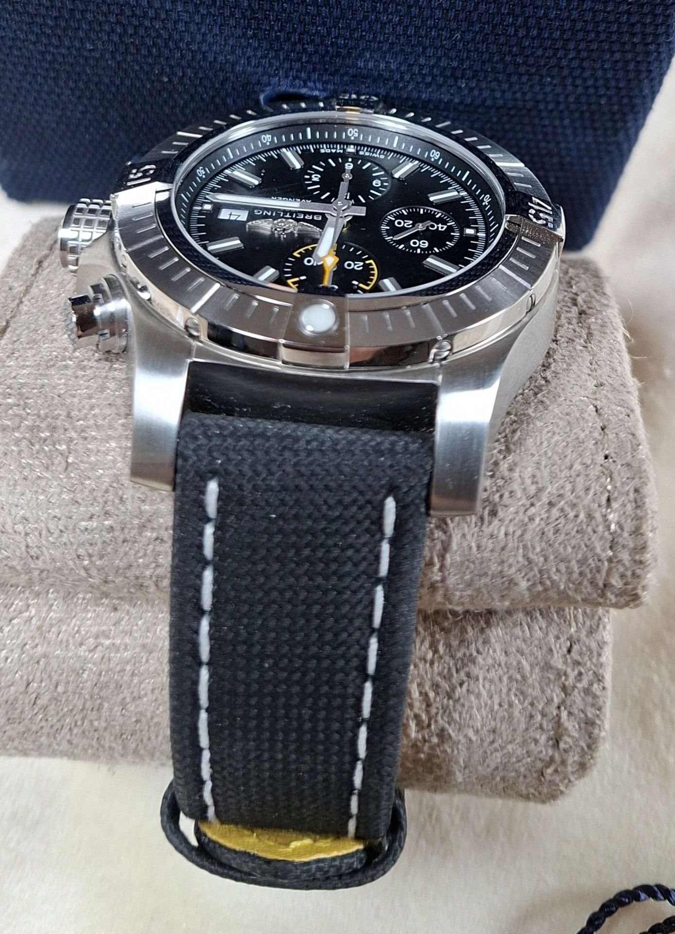 Breitling Chronograph 45 Avenger Wristwatch with Box and Warranty Card Holder, SUPER HIGH END WATCH - image 5 of 12