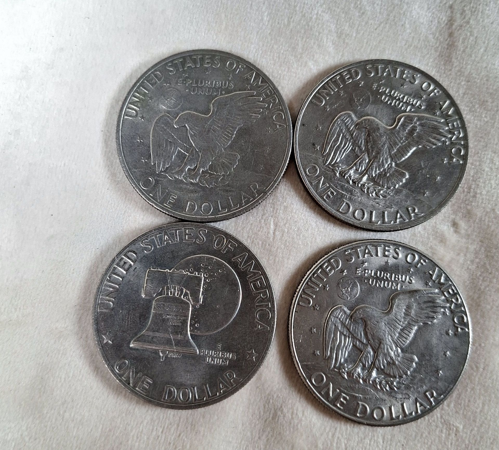 Four Eisenhower One Dollar Coins - image 2 of 5