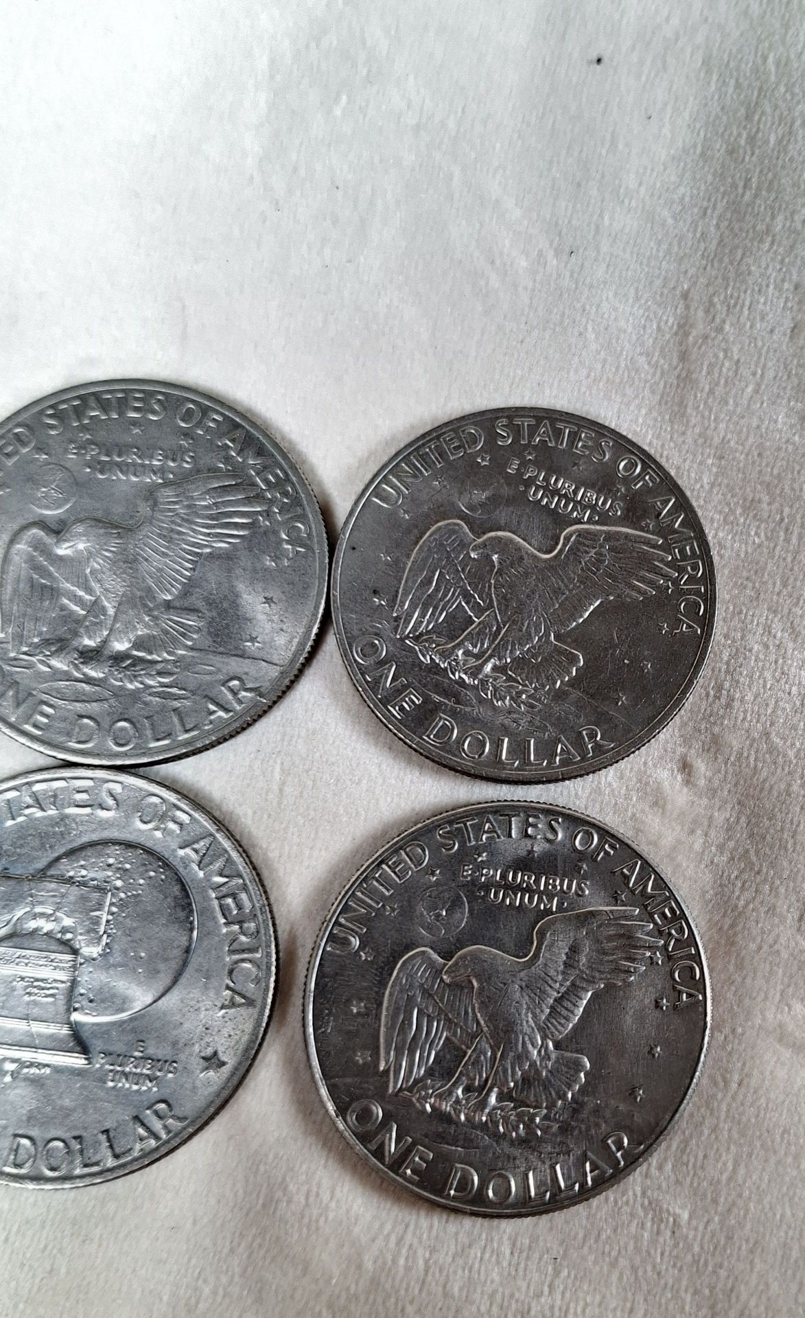 Four Eisenhower One Dollar Coins - image 3 of 5
