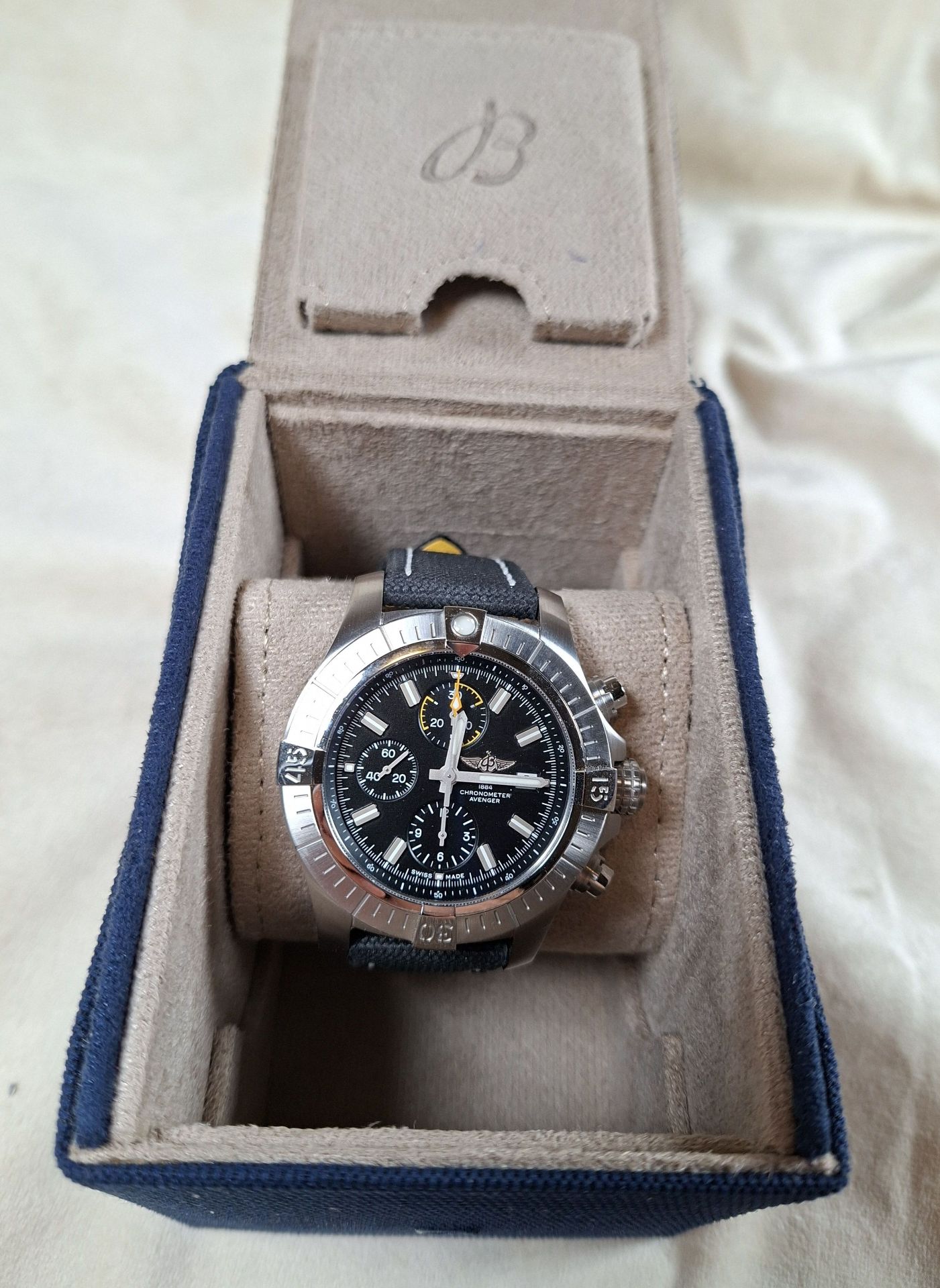 Breitling Chronograph 45 Avenger Wristwatch with Box and Warranty Card Holder, SUPER HIGH END WATCH - image 2 of 12