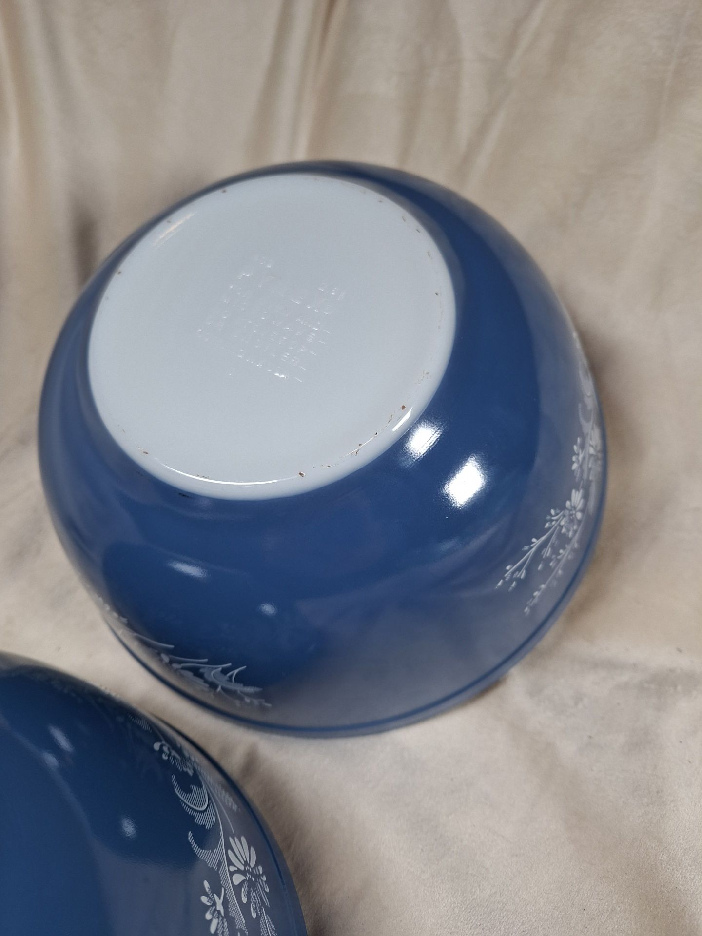 Pair of Pyrex Blue Mixing Bowls - image 7 of 8