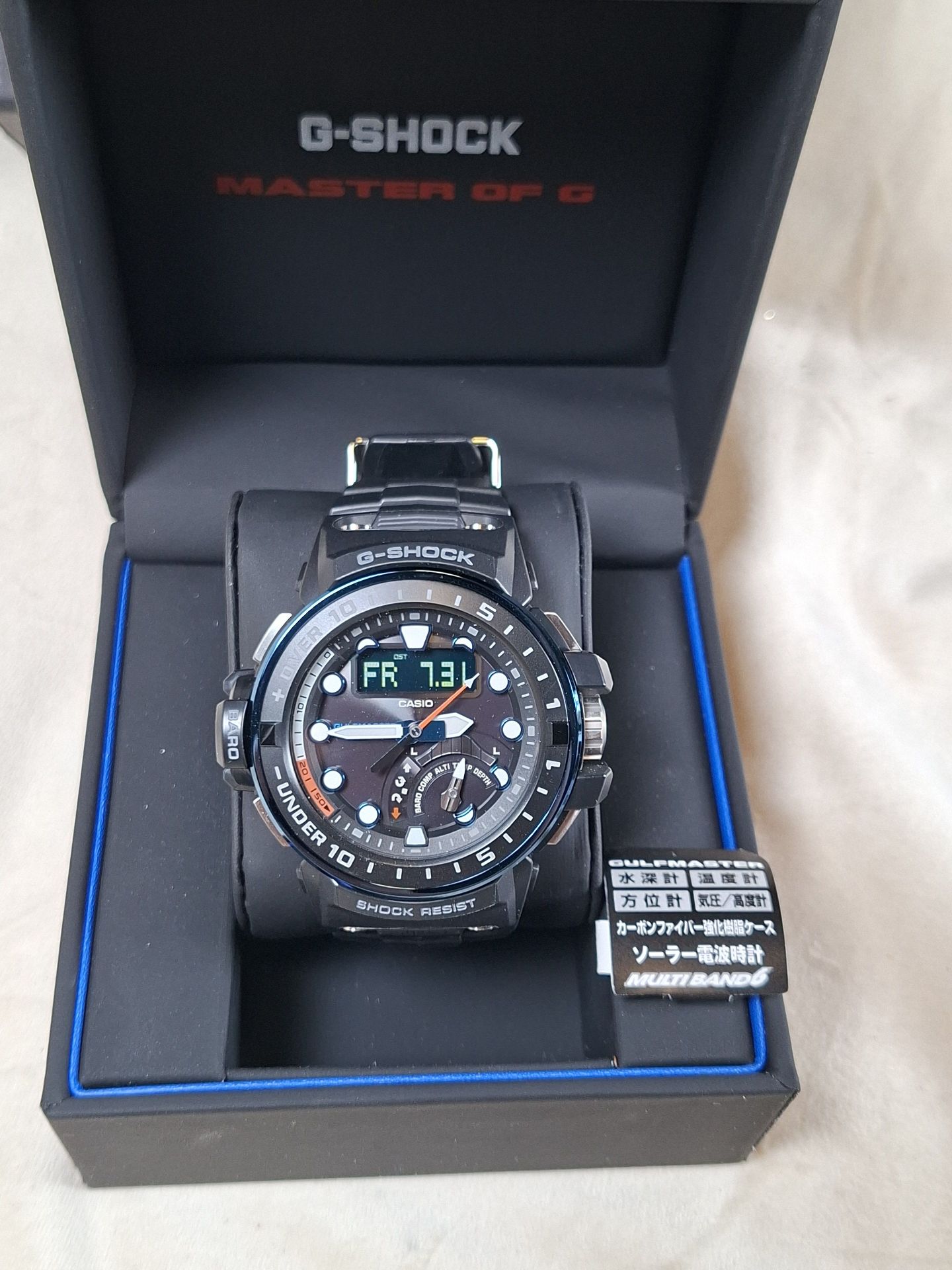 Casio G-Shock Master of G Gulfmaster Wristwatch with Box and Manual, GWN-Q1000A-1AJF - image 2 of 11