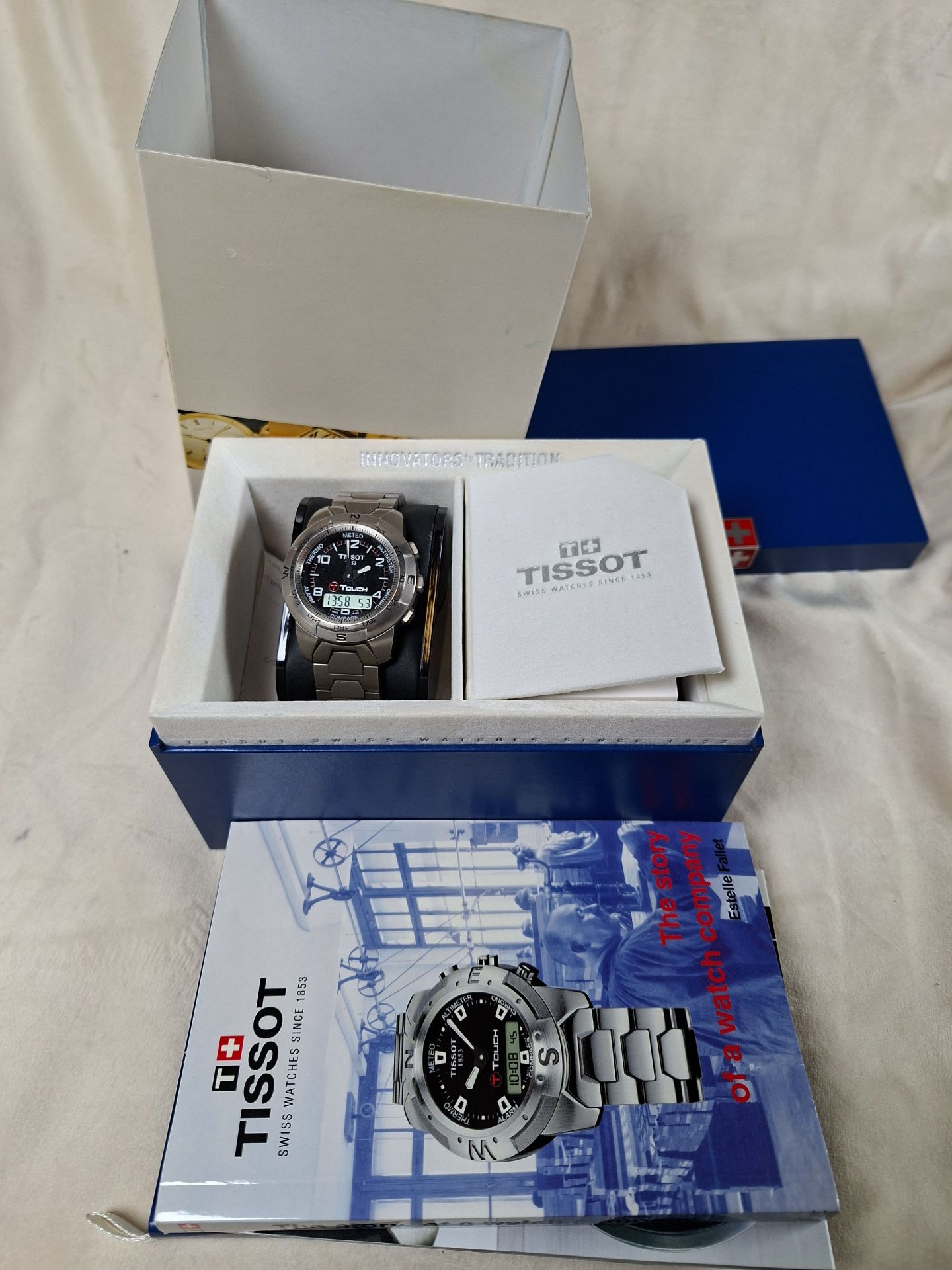 Tissot T-Touch Stainless Steel Wristwatch with Box and Manuals, NOT ORIGINAL PACKAGING - image 1 of 10