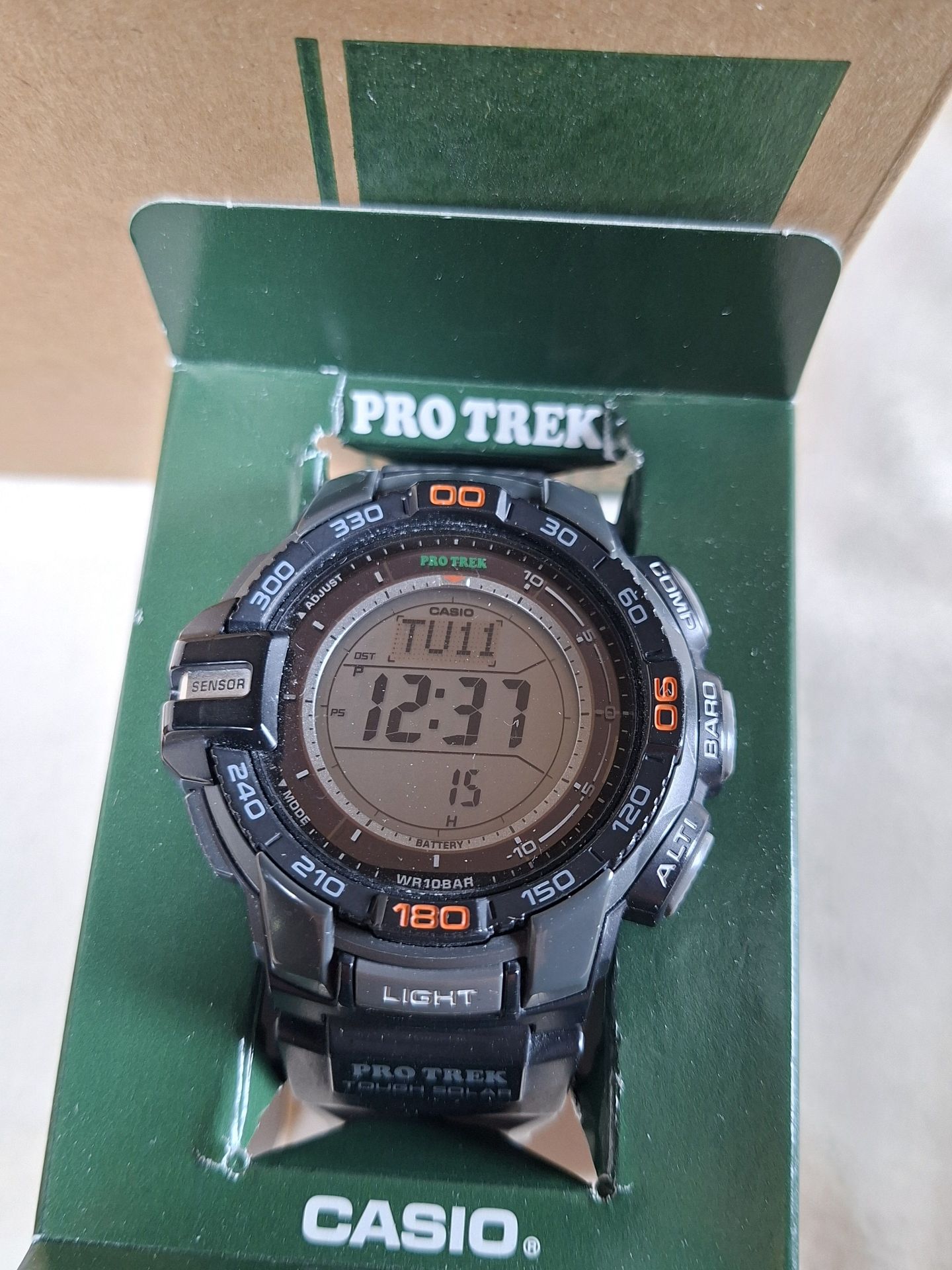 Casio Pro Trek Tough Solar Digital Watch with Box and Manuals - image 2 of 10