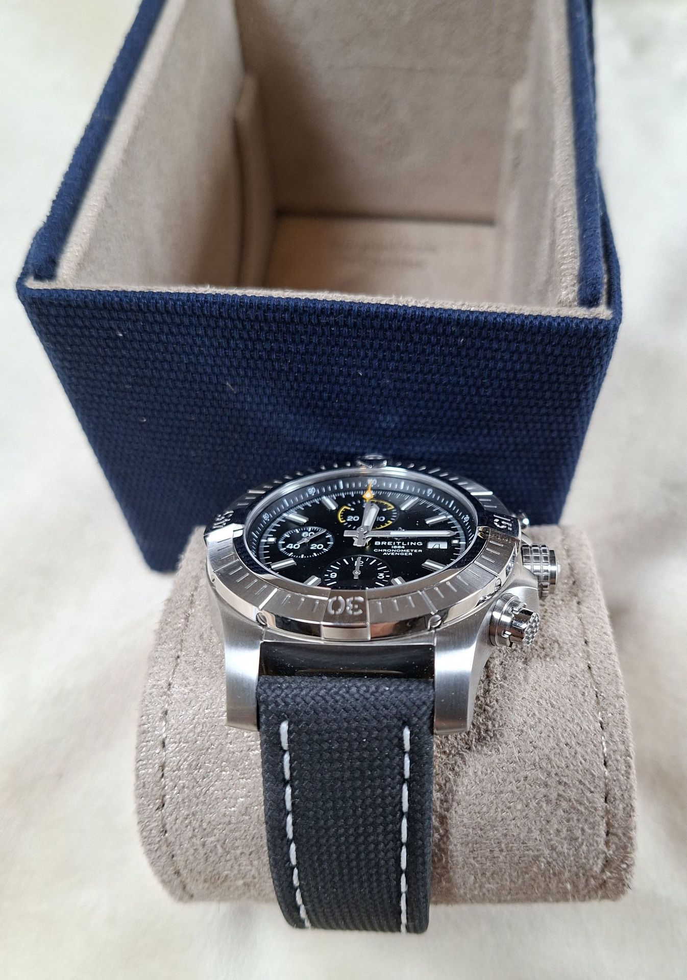 Breitling Chronograph 45 Avenger Wristwatch with Box and Warranty Card Holder, SUPER HIGH END WATCH - image 3 of 12