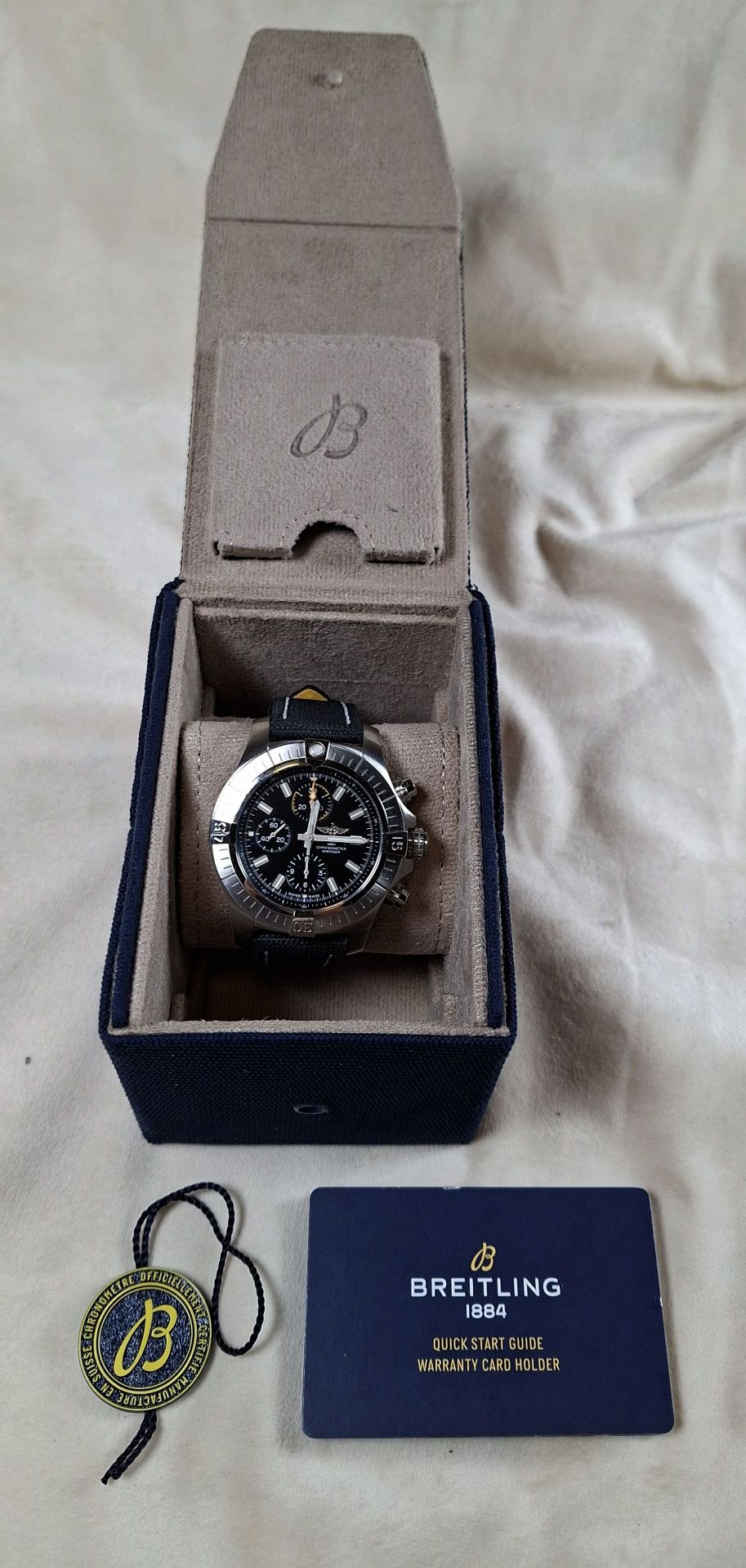 Breitling Chronograph 45 Avenger Wristwatch with Box and Warranty Card Holder, SUPER HIGH END WATCH - image 1 of 12