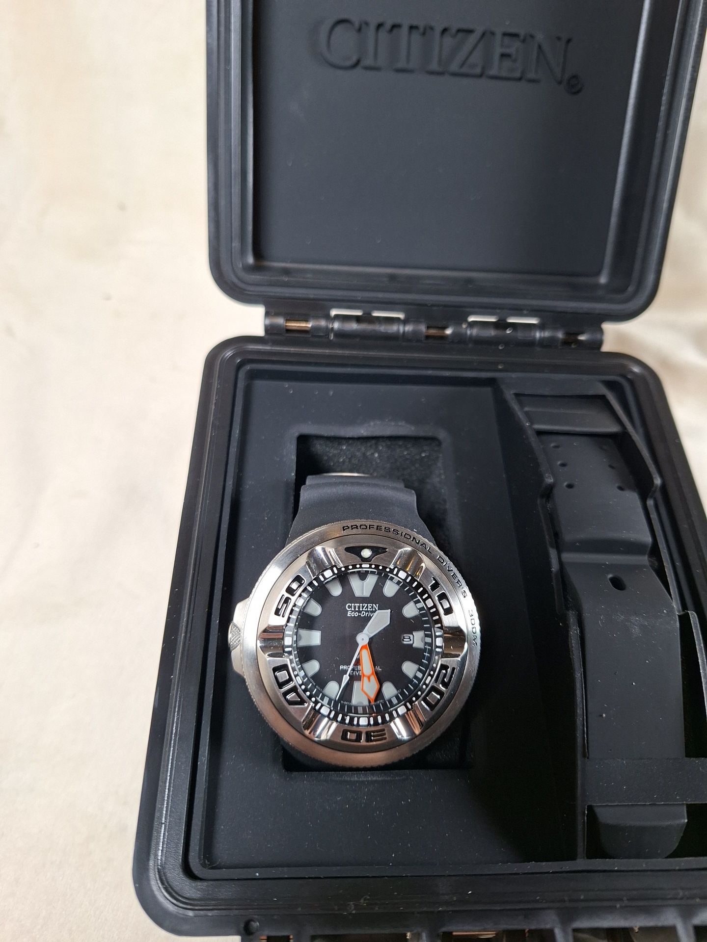 Citizen Eco-Drive BJ8050-08E Professional Diver's 300M Wristwatch with Case and Manuals - image 2 of 13