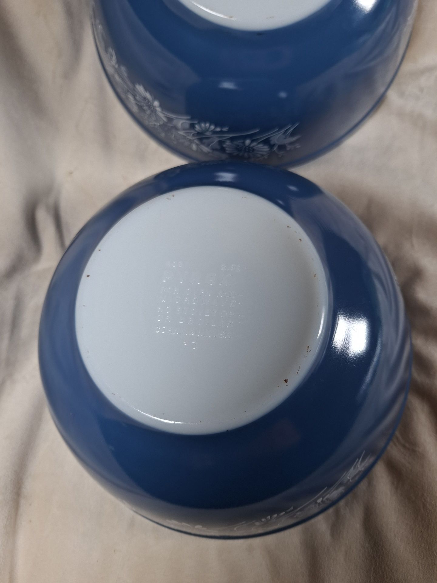 Pair of Pyrex Blue Mixing Bowls - image 4 of 8