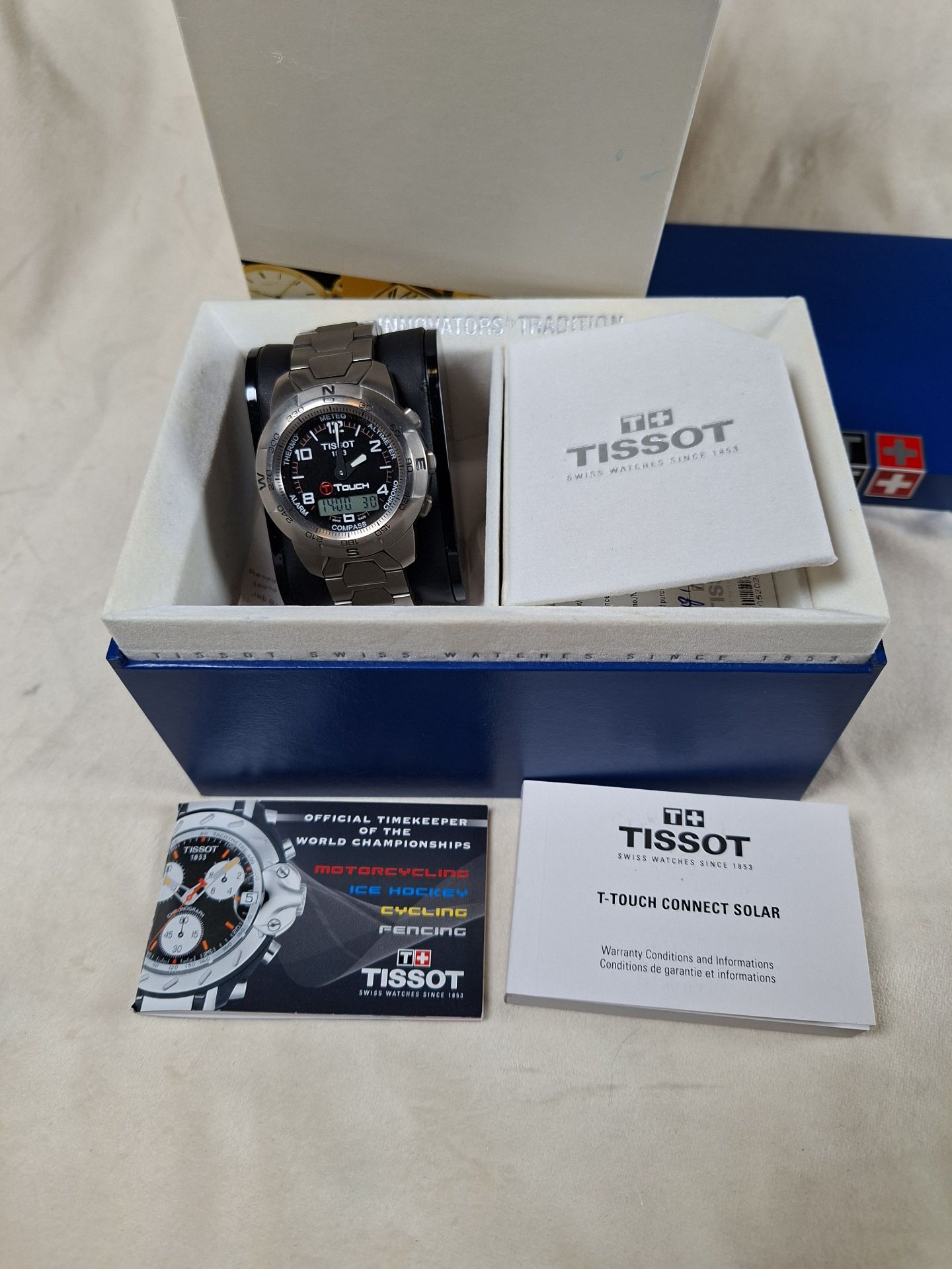 Tissot T-Touch Stainless Steel Wristwatch with Box and Manuals, NOT ORIGINAL PACKAGING - image 9 of 10