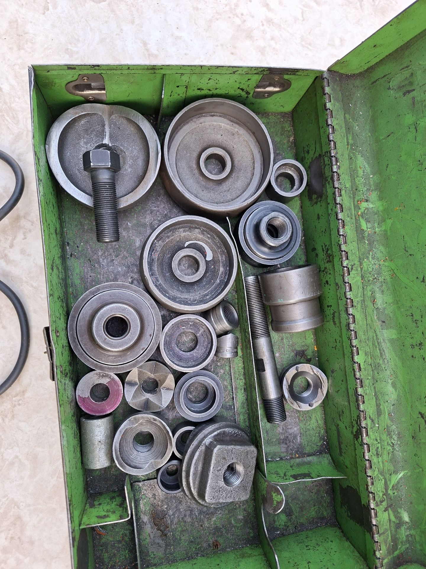 Green Metal Tool Case with Industrial Dies and Crouse-Hinds Arktite Connector - image 5 of 7