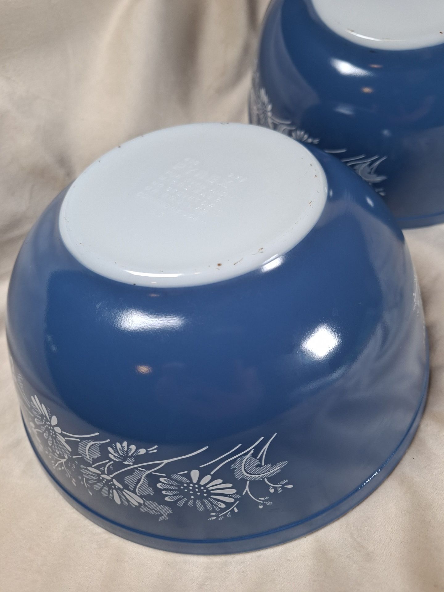 Pair of Pyrex Blue Mixing Bowls - image 6 of 8
