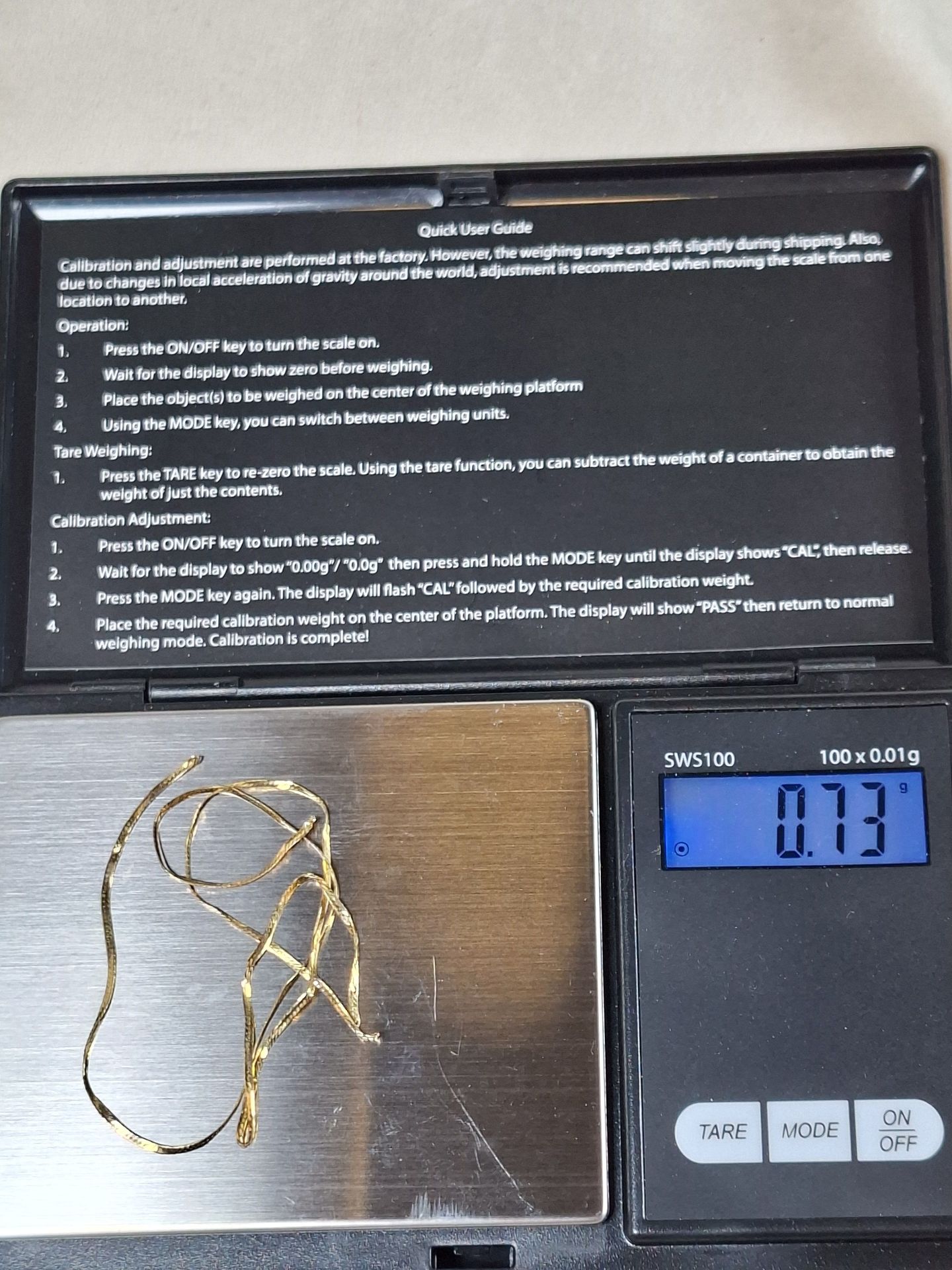 14K VERY THIN GOLD, WEIGHS 0.73 GRAMS - image 1 of 4