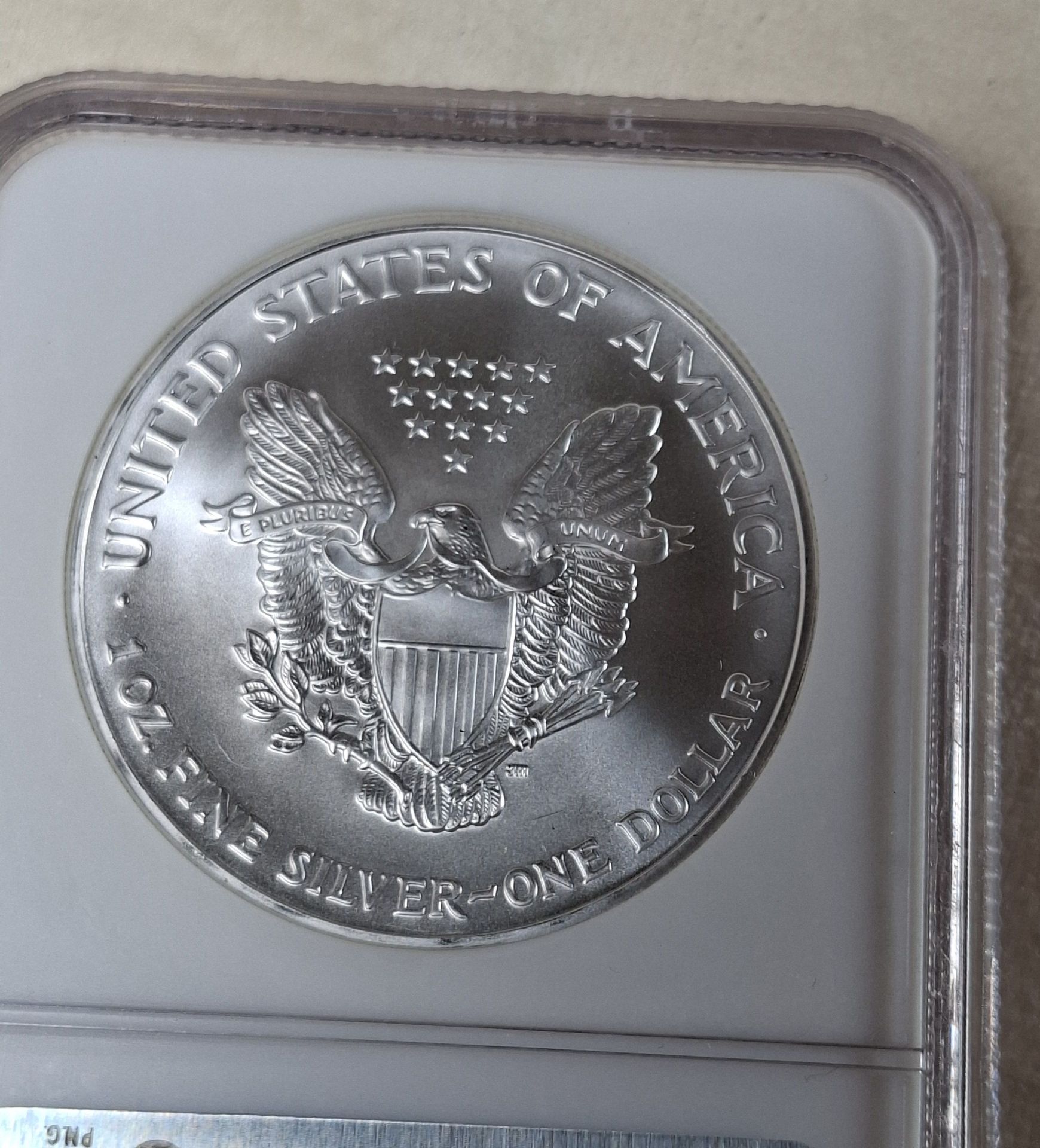 2007 American Silver Eagle $1 Coin NGC Early Releases Gem Uncirculated - image 4 of 4