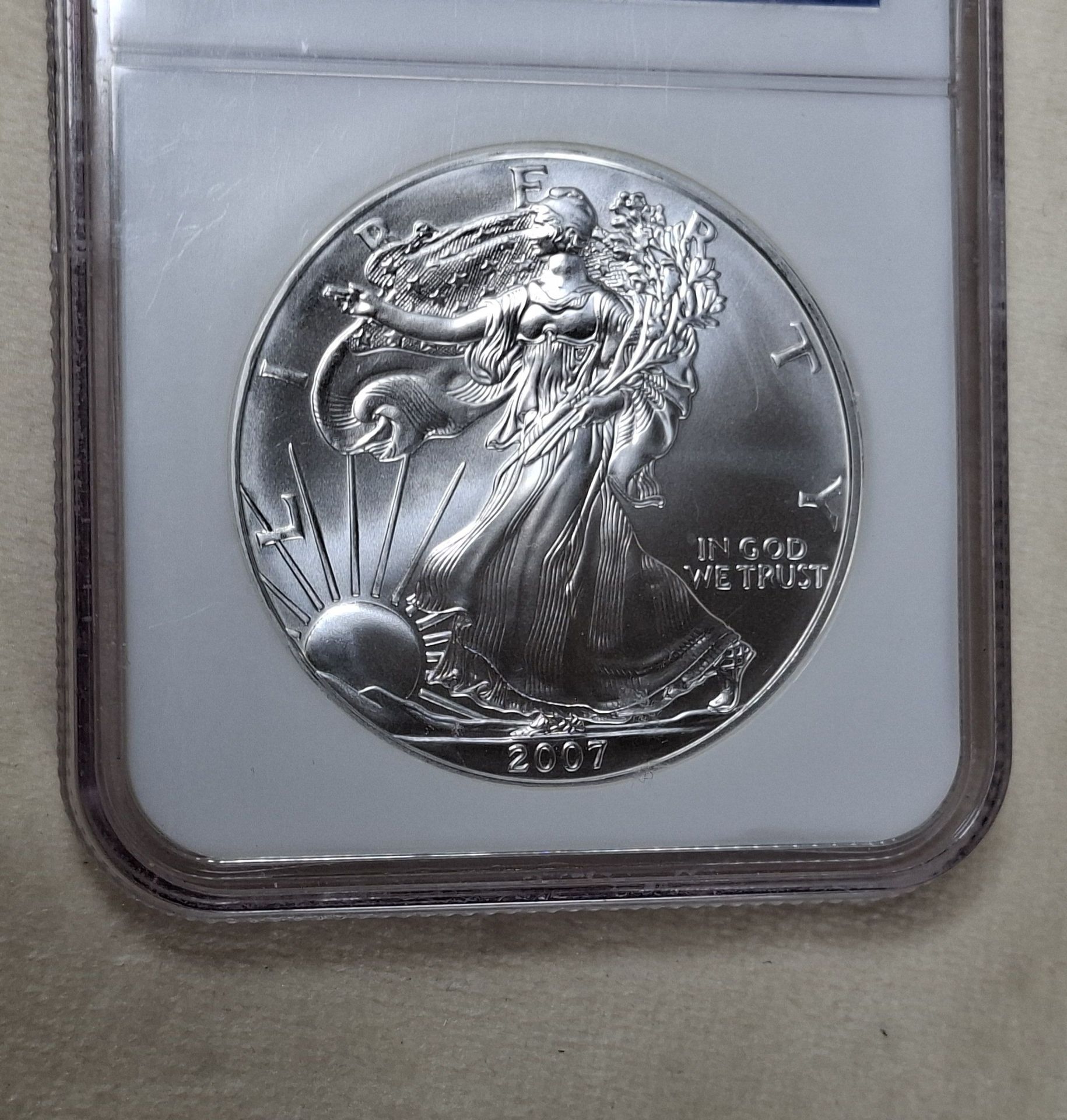 2007 American Silver Eagle $1 Coin NGC Early Releases Gem Uncirculated - image 2 of 4