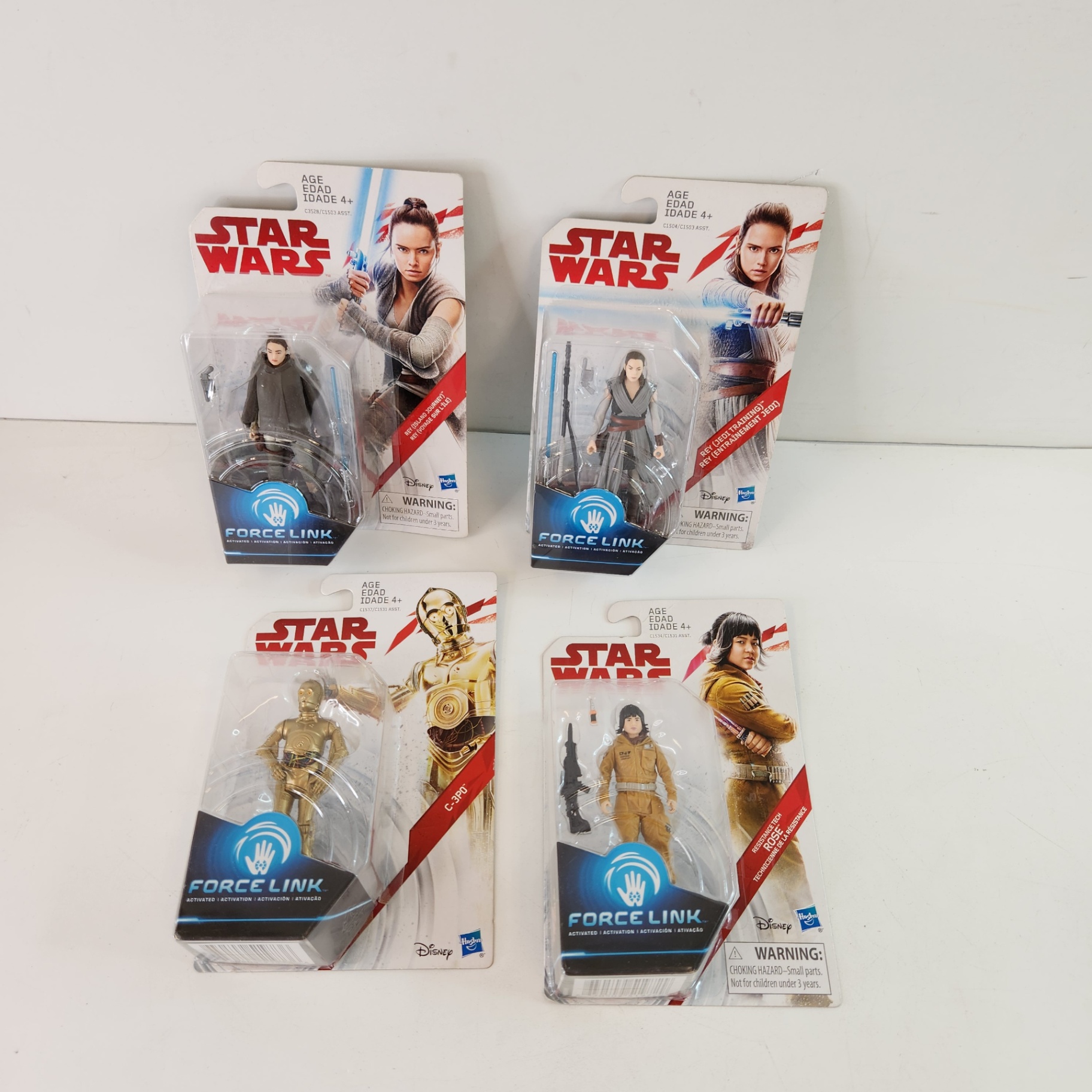 Star Wars Hasbro Force Link Rey C3PO Rose Action Figures - image 1 of 4