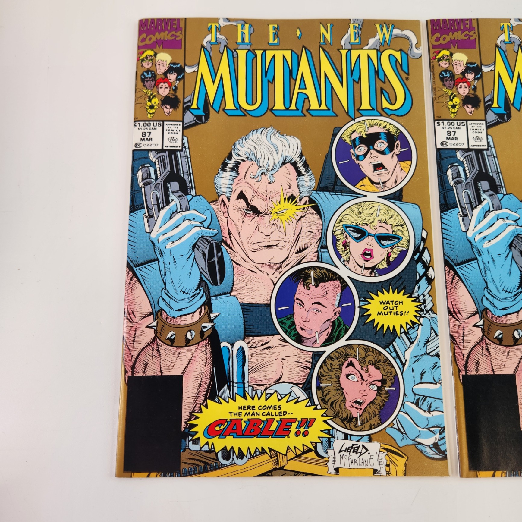 New Mutants 87 Gold Variant x2 - image 2 of 6