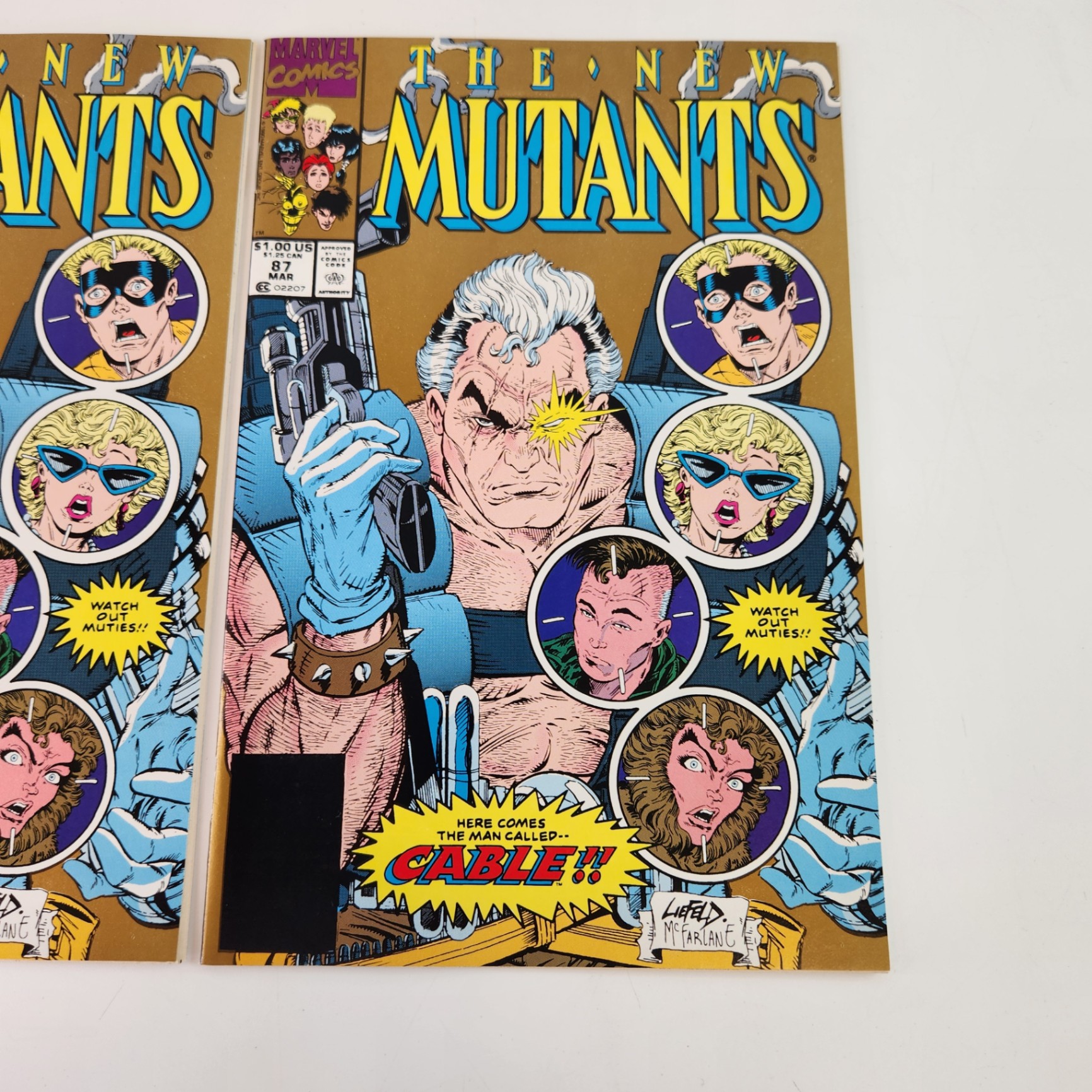 New Mutants 87 Gold Variant x2 - image 3 of 6