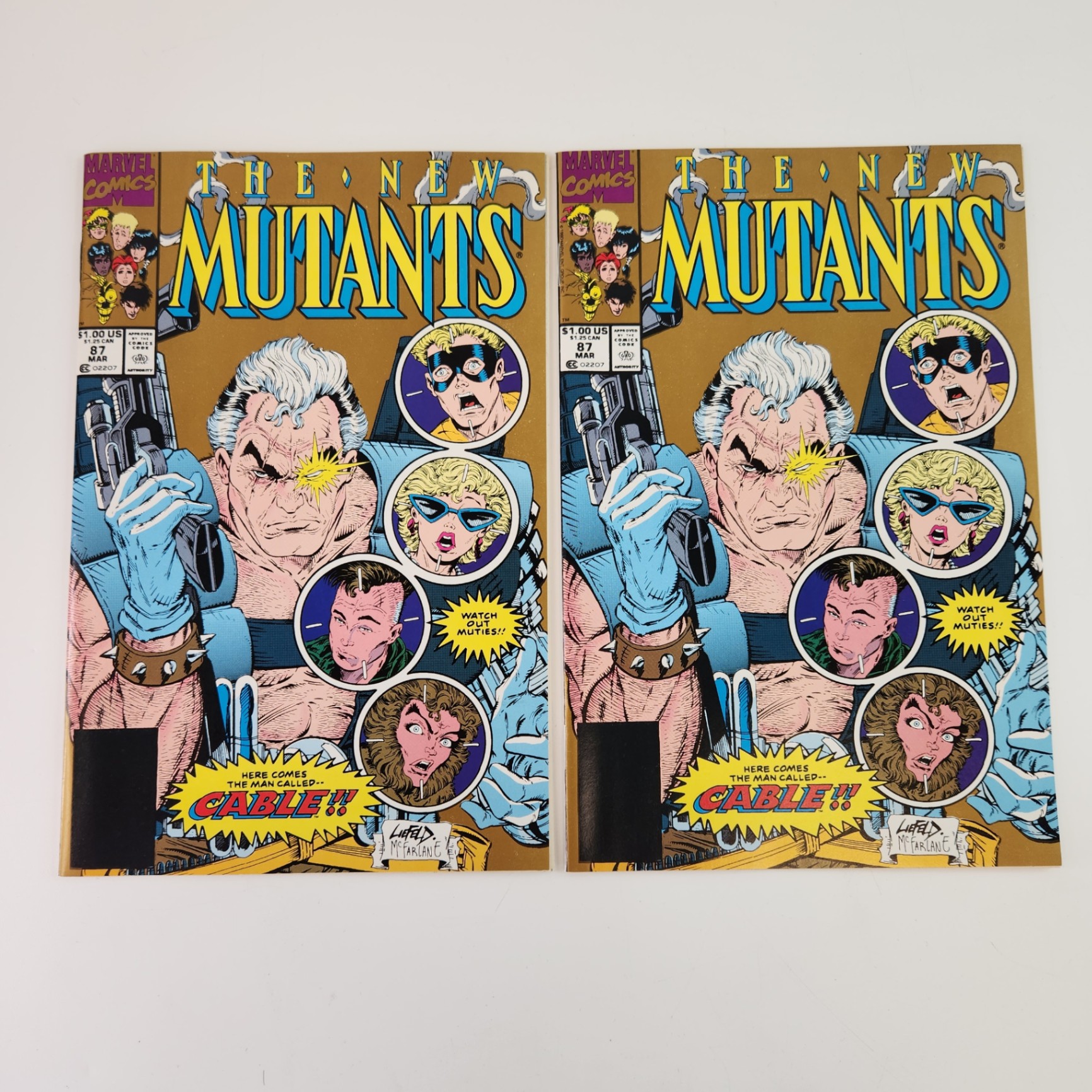 New Mutants 87 Gold Variant x2 - image 1 of 6