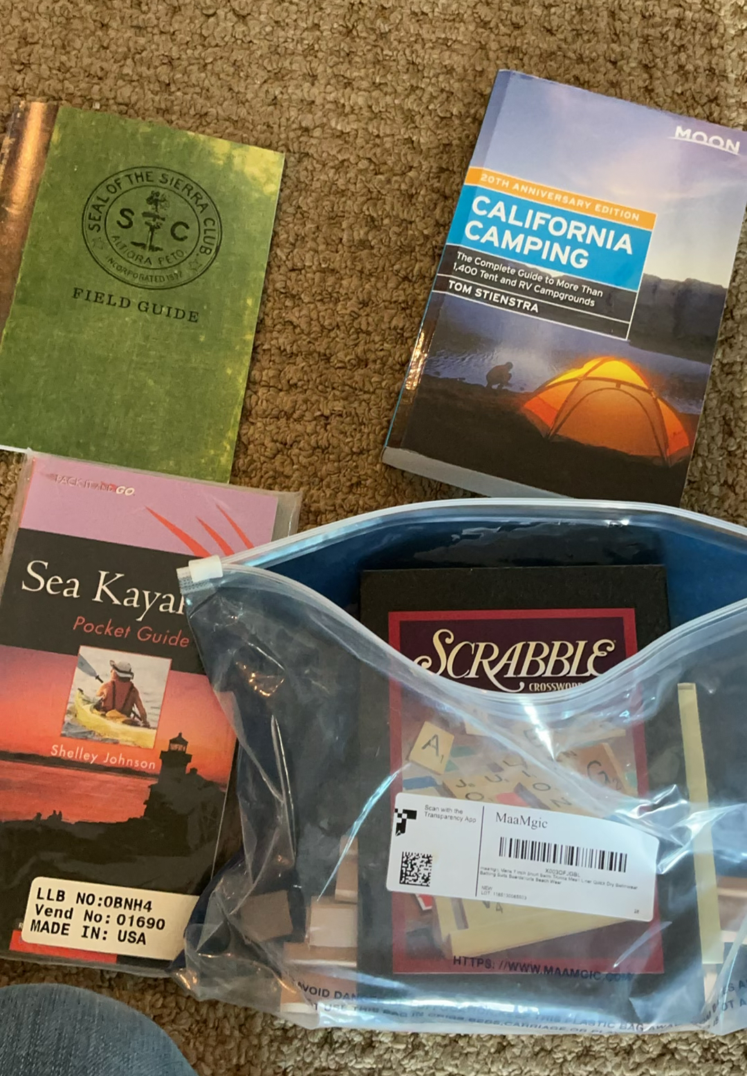 Camping gear with guides and a Scrabble game - image 13 of 13