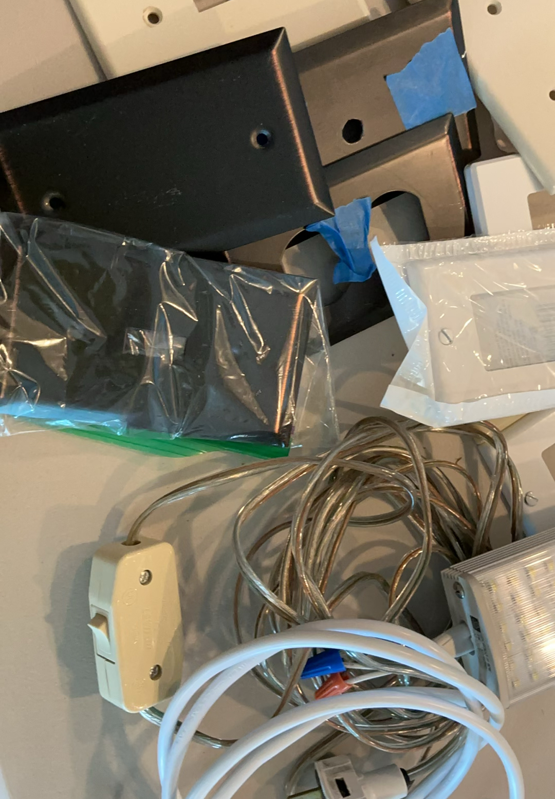 Assorted lighting switches, dimmers, wall plates, and wiring hardware - image 5 of 5