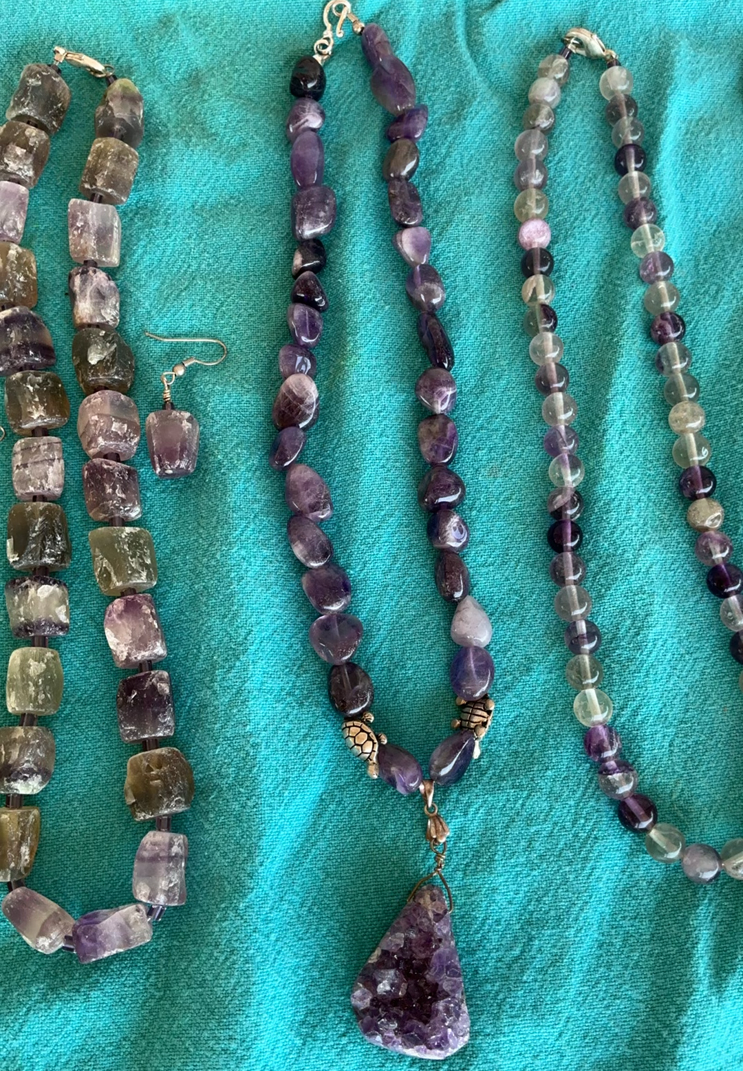 Amethyst and gemstone bead jewelry collection - image 3 of 5