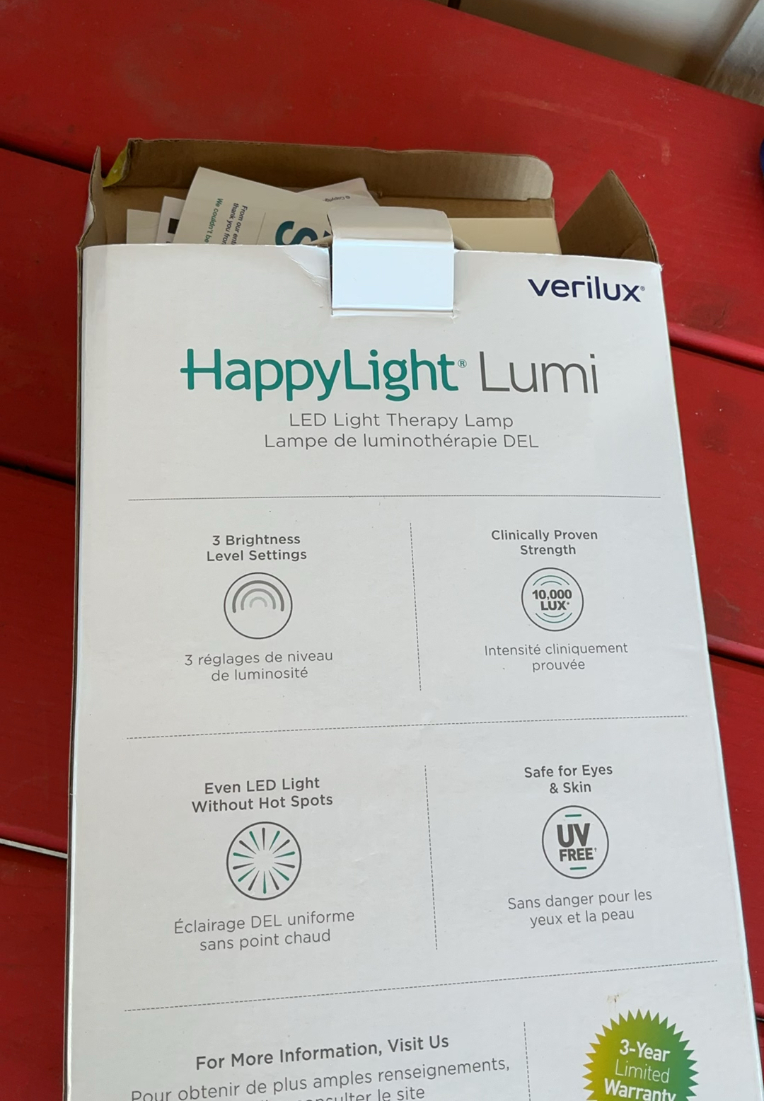 MED Massager and HappyLight Lumi LED Light Therapy Lamp - image 5 of 6