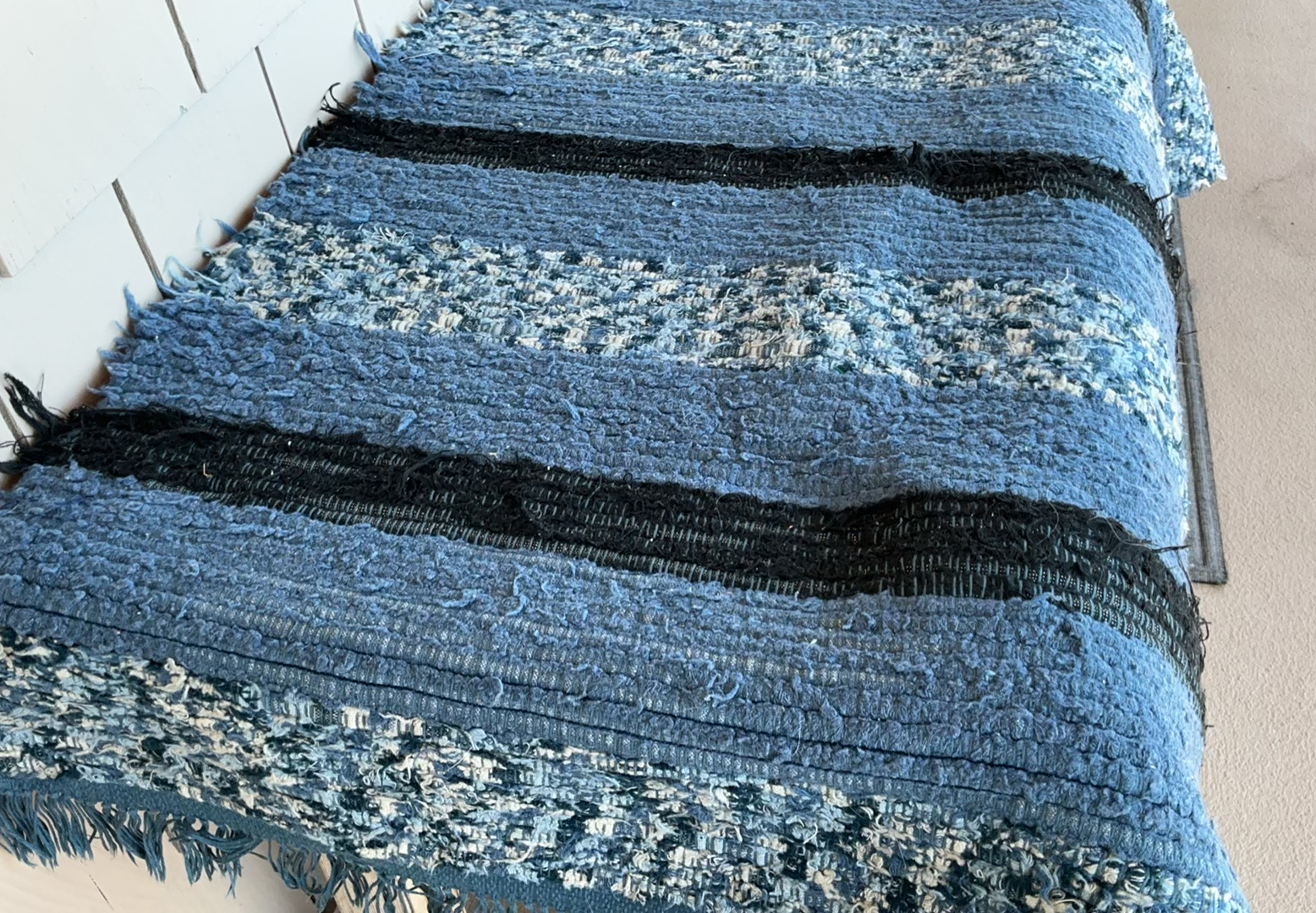Blue rag Rug - image 3 of 3