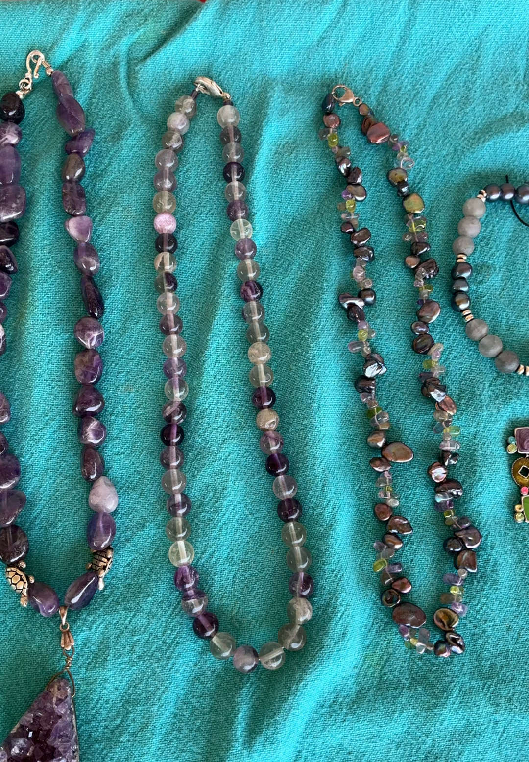 Amethyst and gemstone bead jewelry collection - image 4 of 5