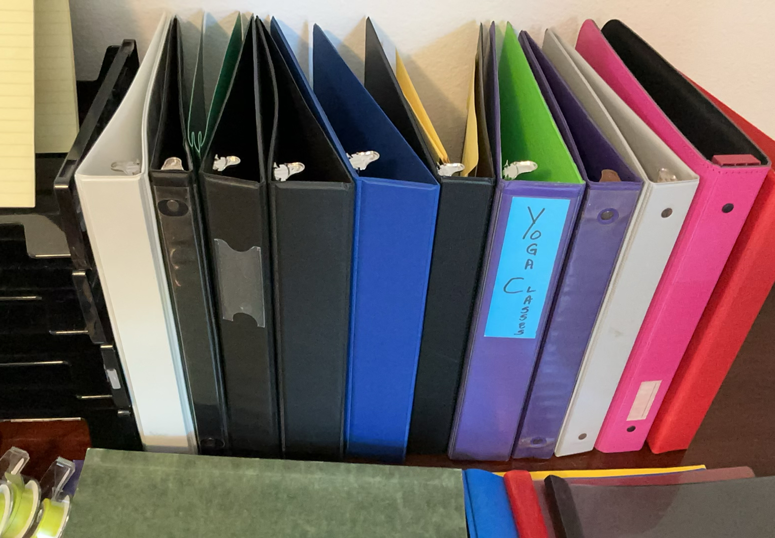 Office organization with binders, folders, and desk supplies - image 2 of 5