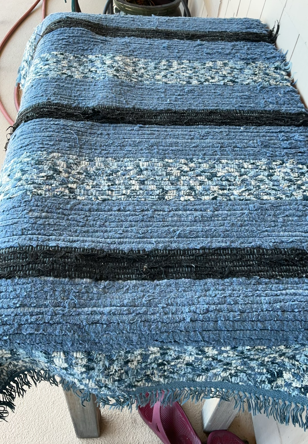 Blue rag Rug - image 1 of 3