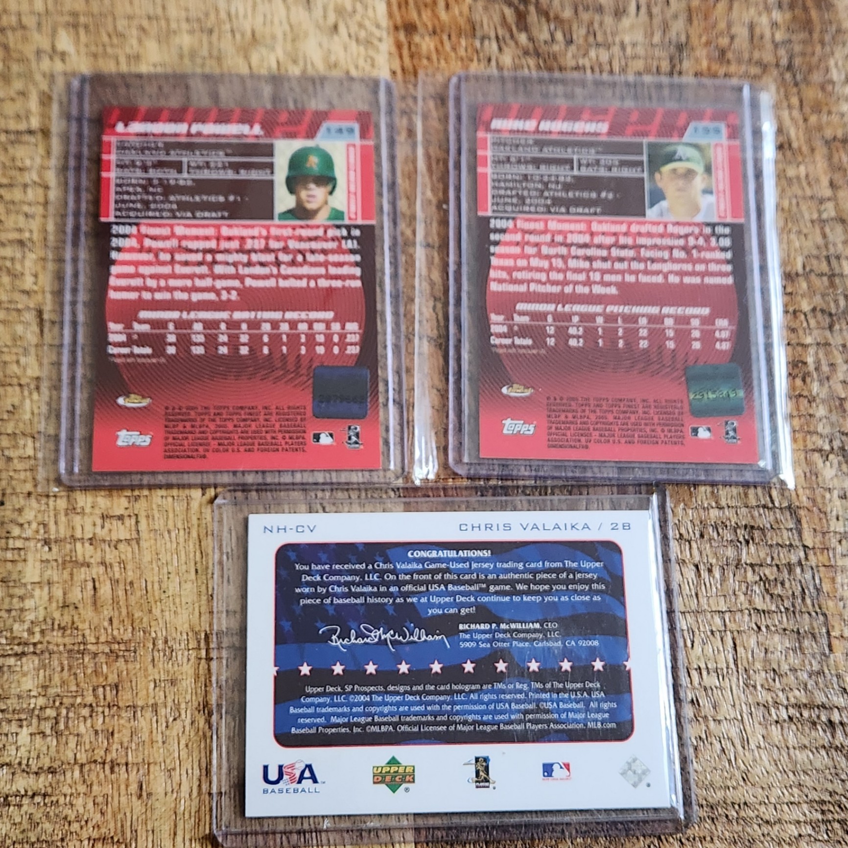 MLB Signed / Jersey Cards x 3 - image 3 of 4