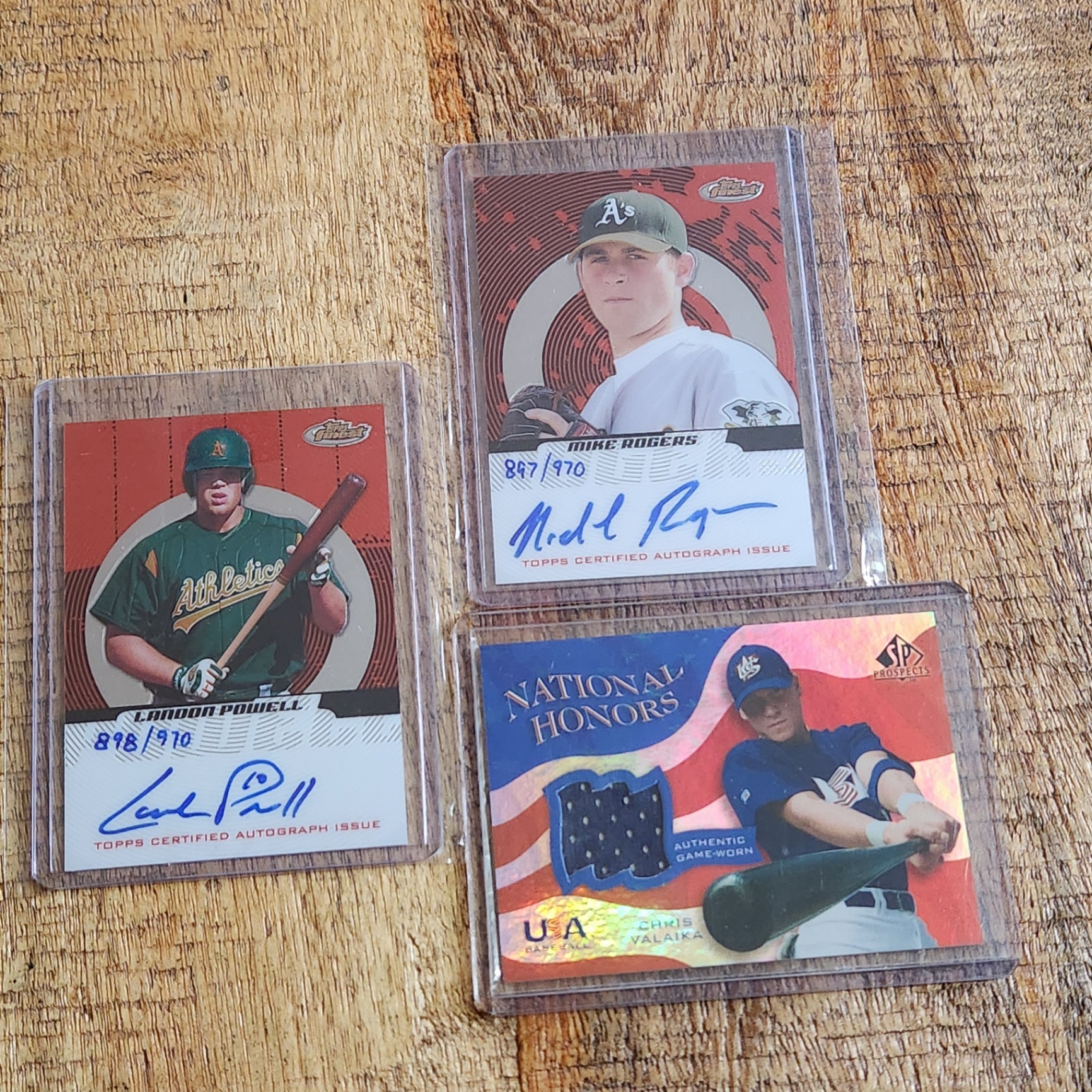 MLB Signed / Jersey Cards x 3 - image 1 of 4