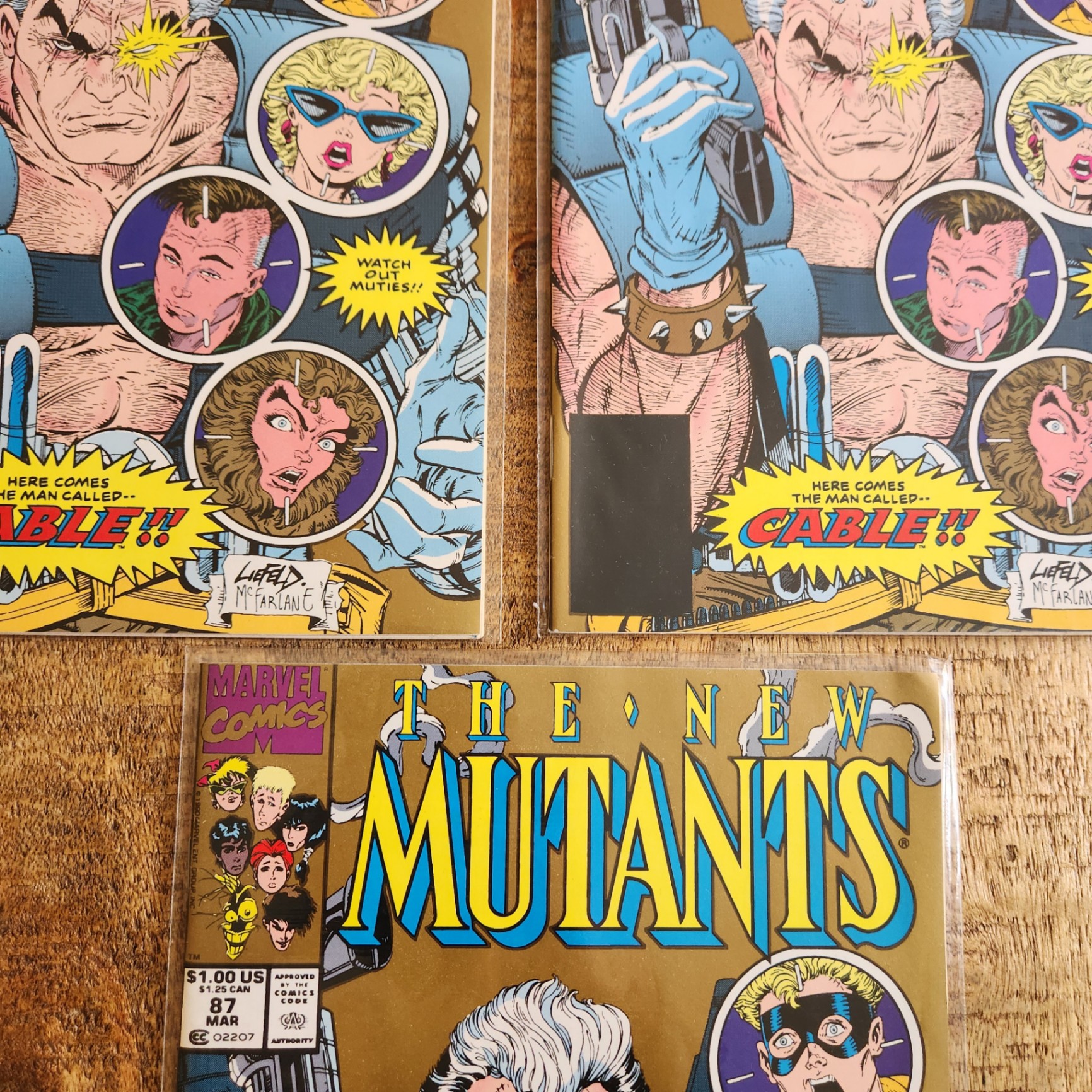 New Mutants #87 Gold Cover x3 - image 2 of 3