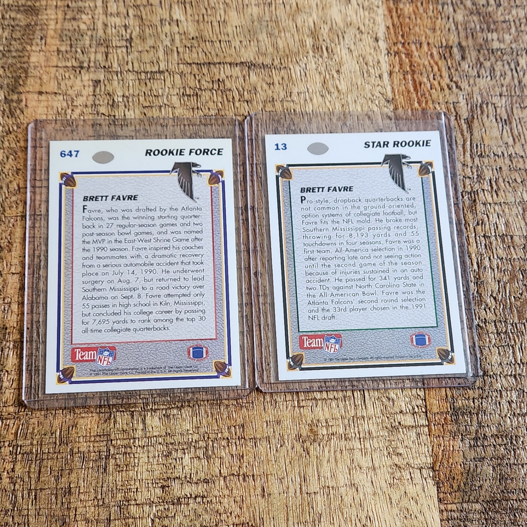 Brett Favre Rookie Cards x 2 - image 3 of 3
