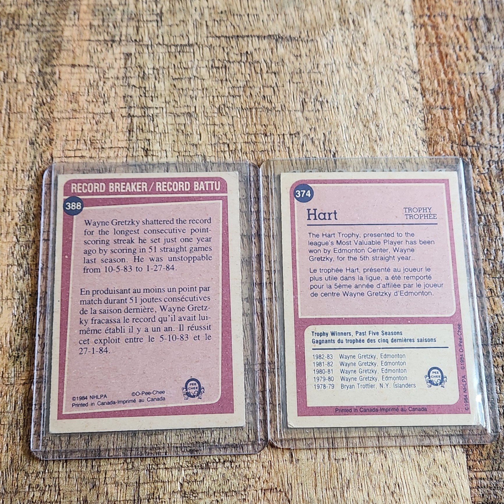 1983-84 Hockey Cards x 2 - image 3 of 4