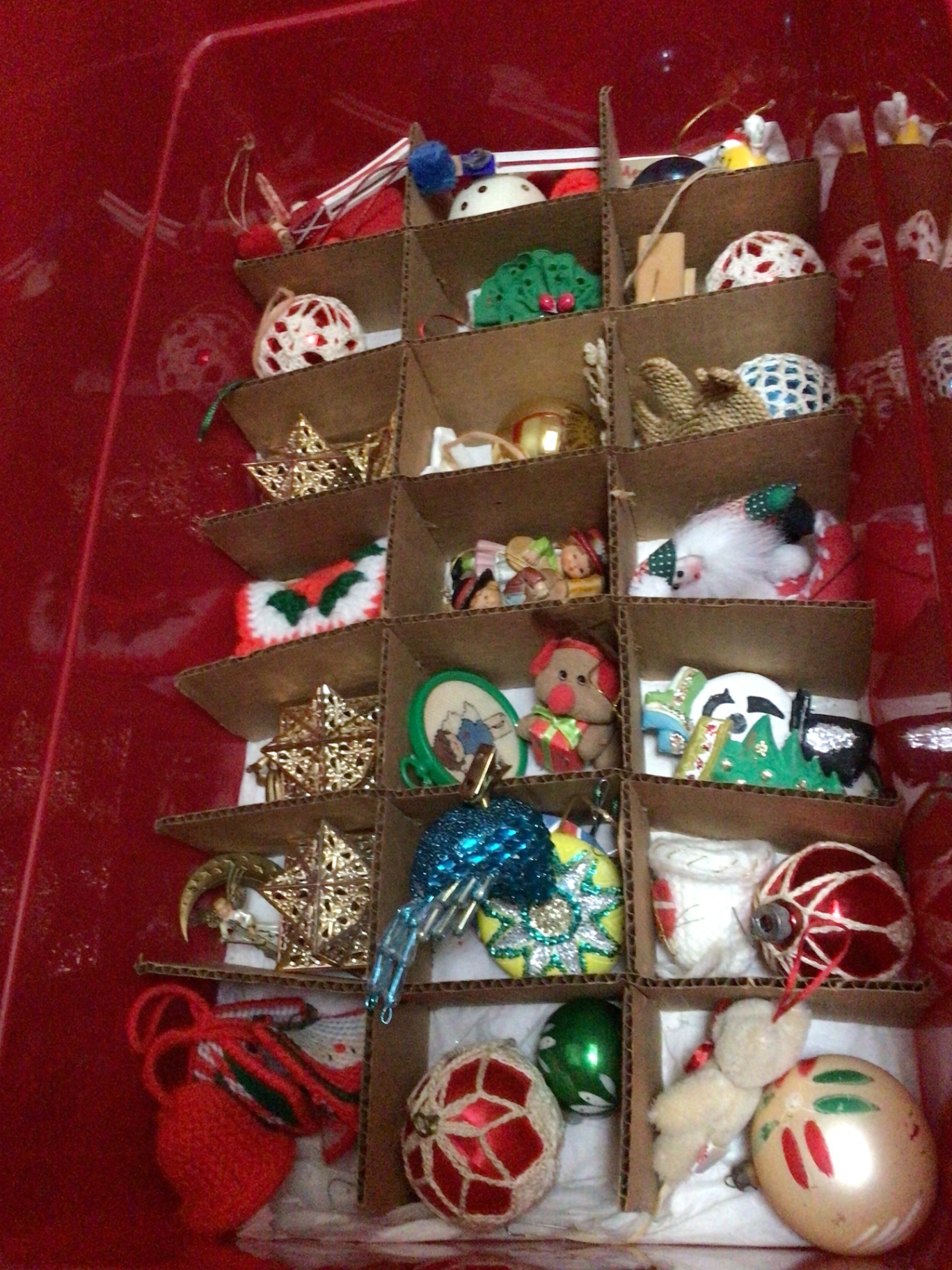 Assorted Christmas Ornaments in Storage Organizer - image 4 of 5