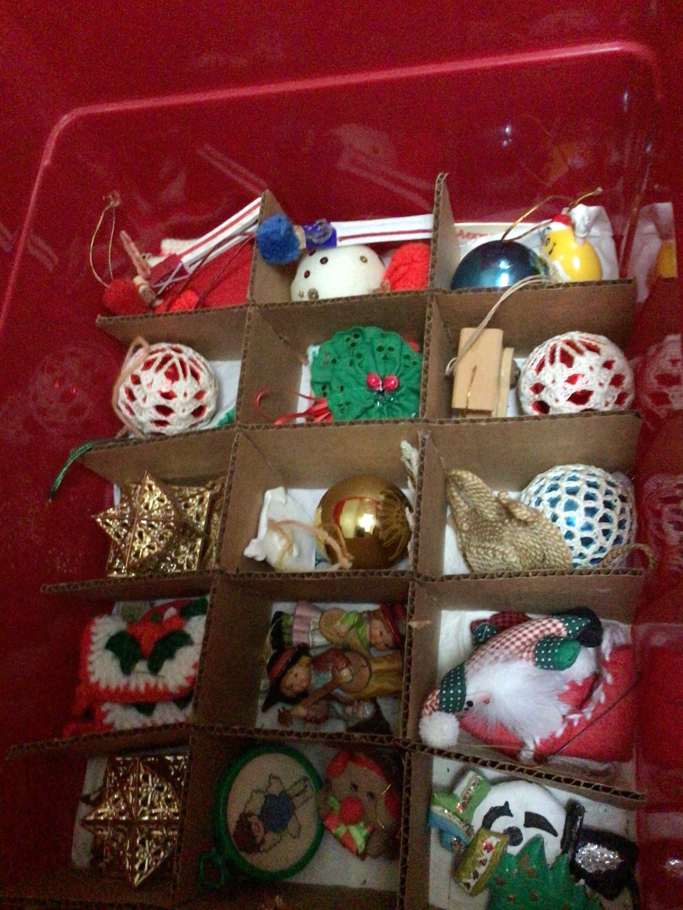 Assorted Christmas Ornaments in Storage Organizer - image 5 of 5