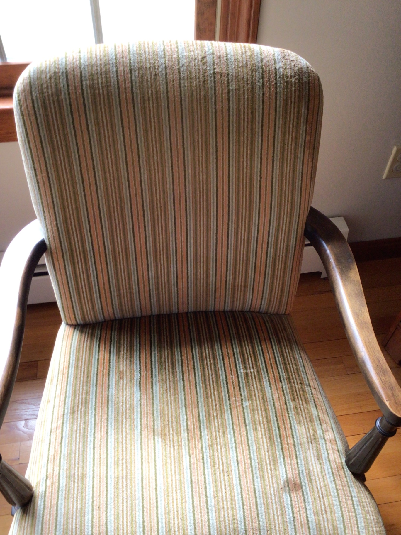 Striped Upholstered Armchair - image 3 of 3