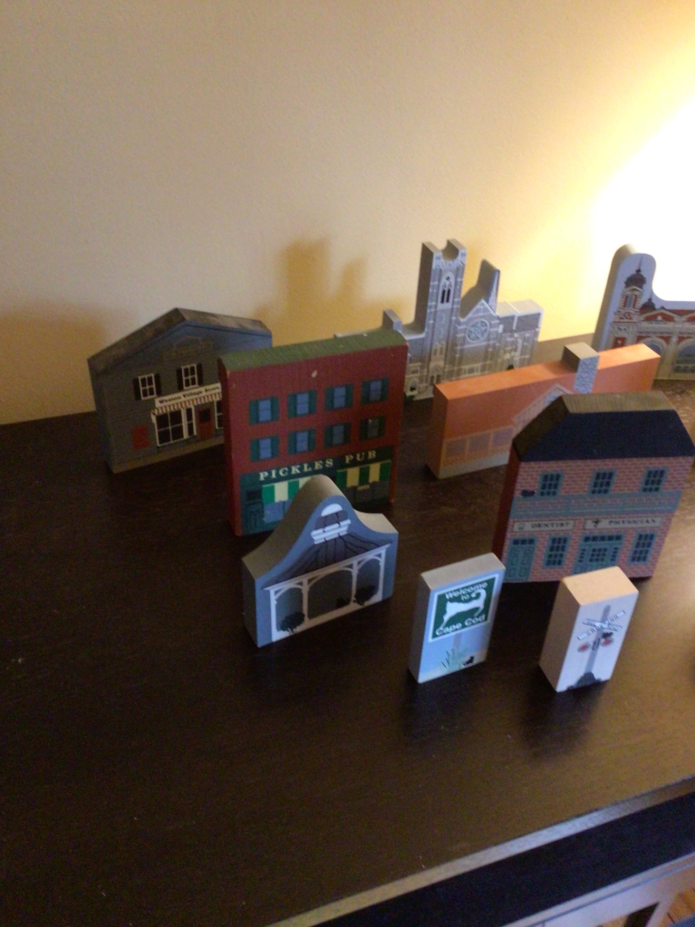 Assorted Wooden Miniature Town Buildings - image 2 of 5