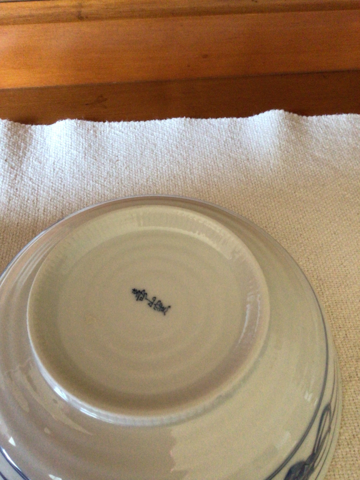 2  ceramic bowls with blue-and-white patterns and gray/black designs - image 6 of 6