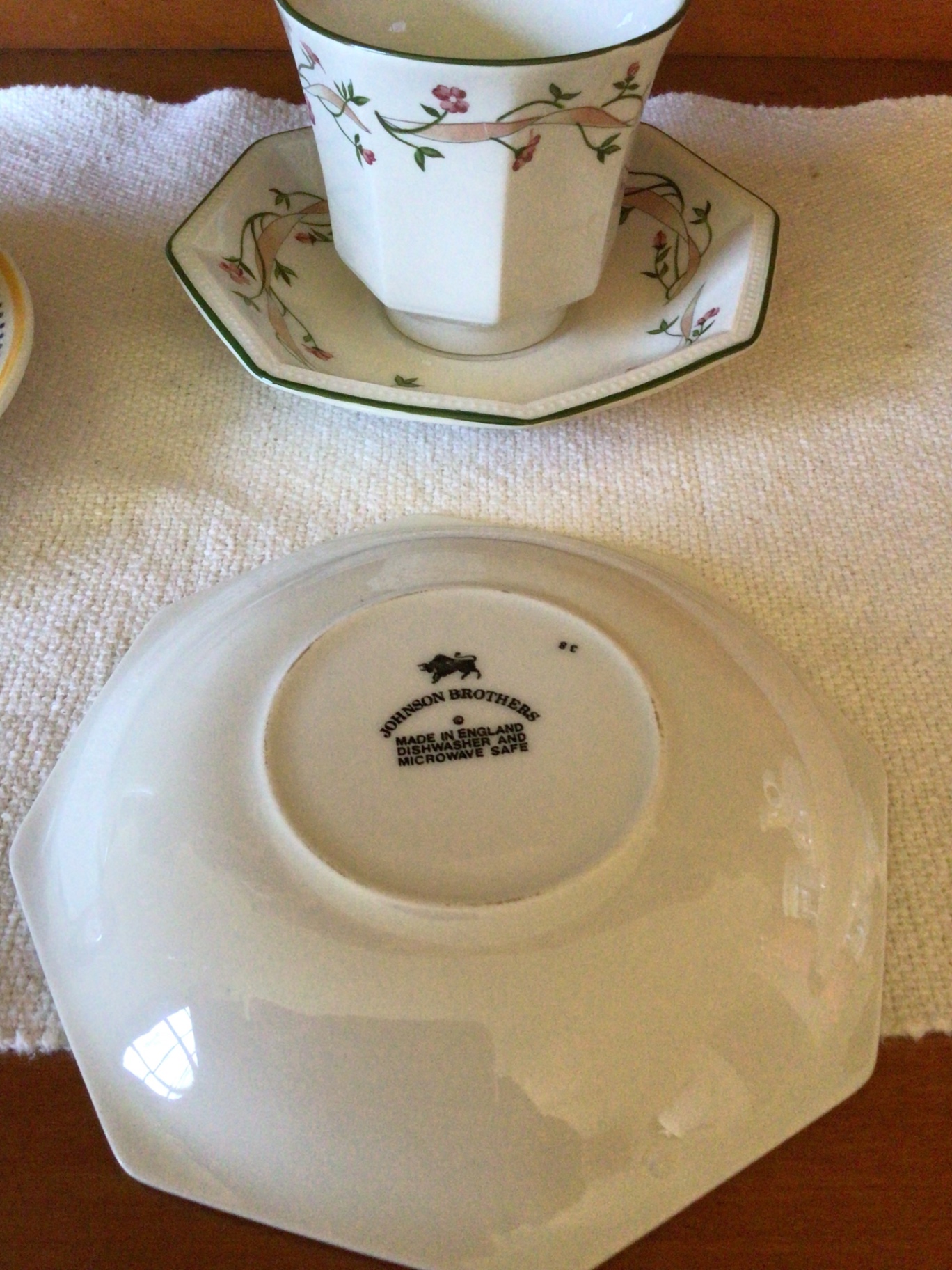 Floral ceramic tea set with decanter - image 5 of 6