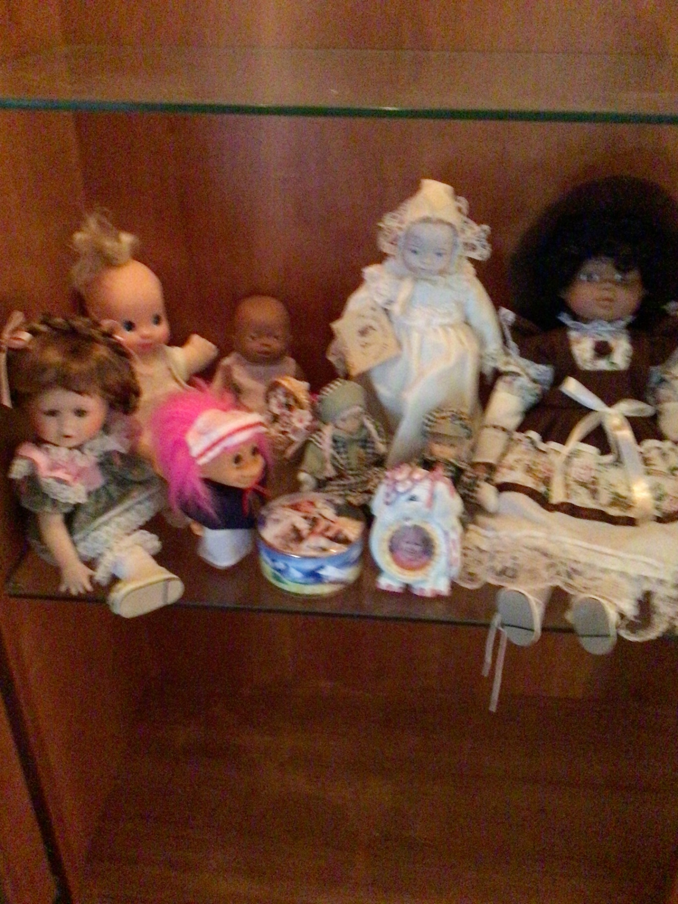 Vintage dolls and Shirley Temple music box tin - image 1 of 5