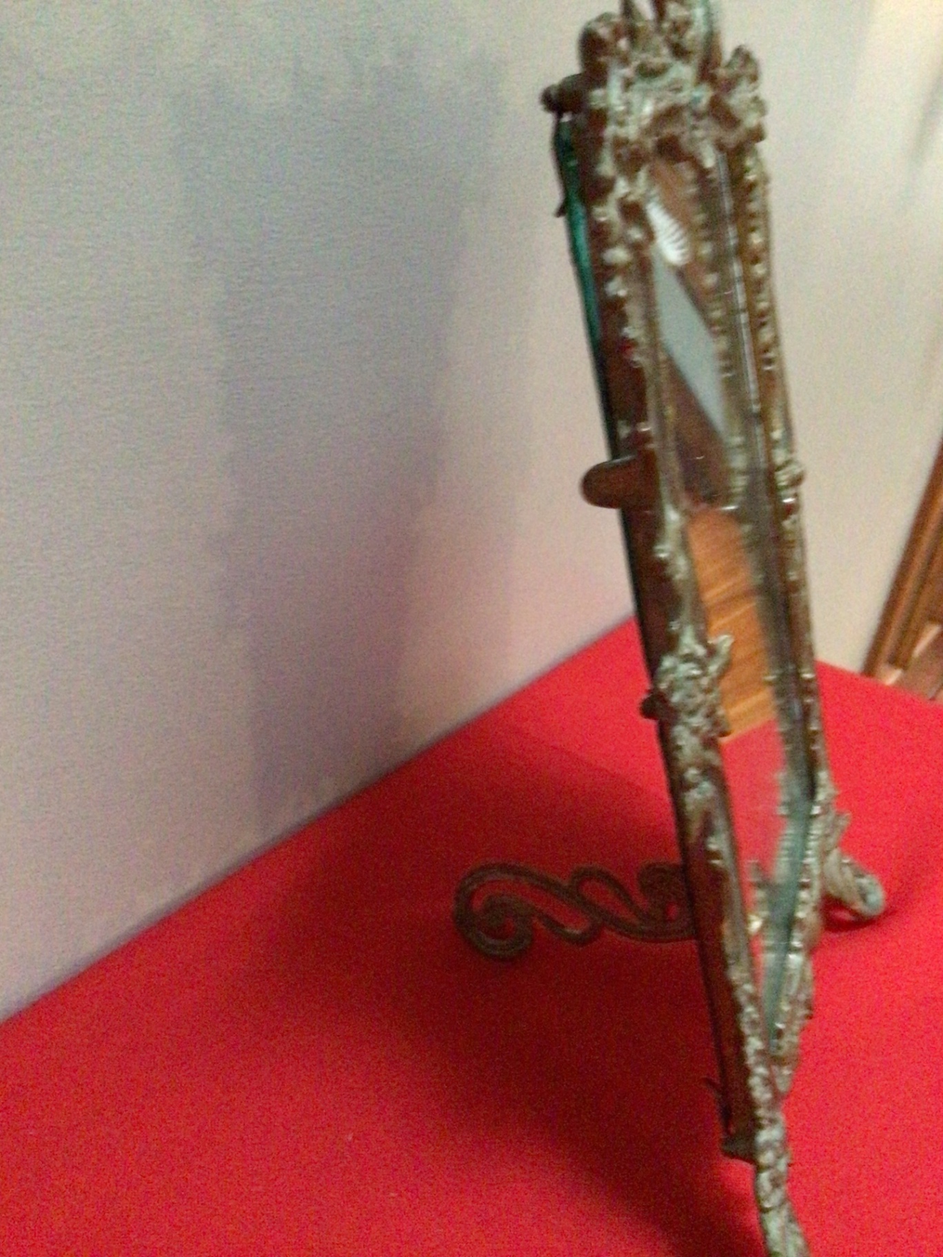 Ornate metal-framed mirror - image 2 of 3