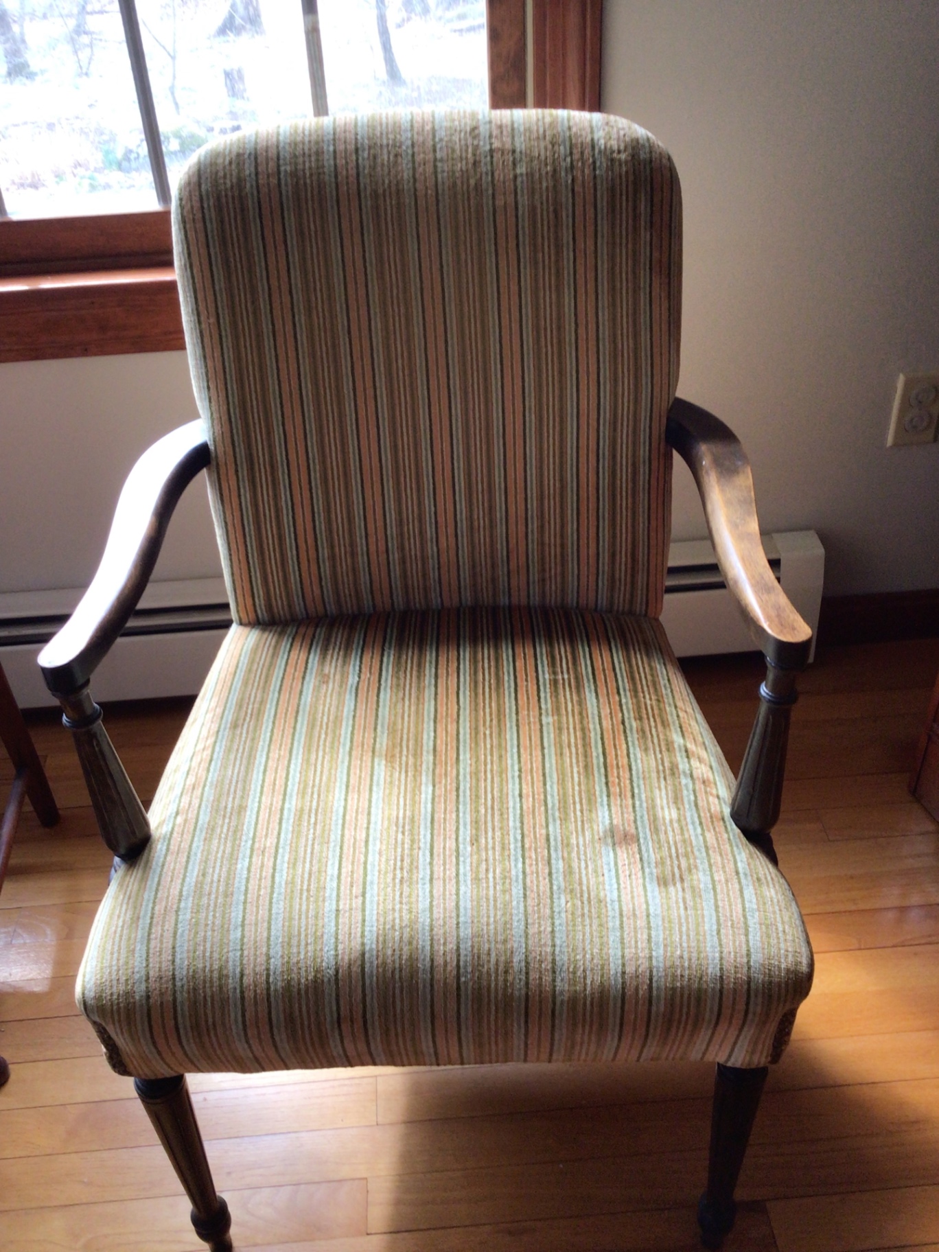 Striped Upholstered Armchair - image 1 of 3