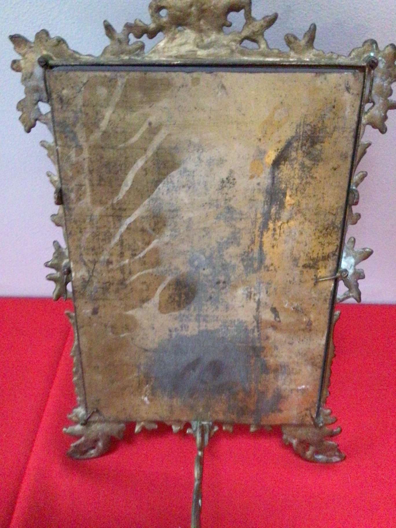 Ornate metal-framed mirror - image 3 of 3