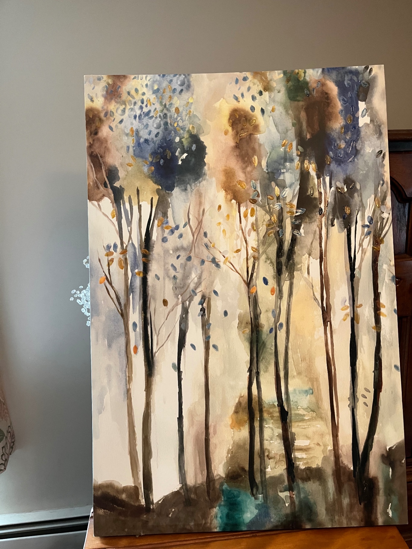 Forest Scene on Unframed Canvas - image 1 of 1